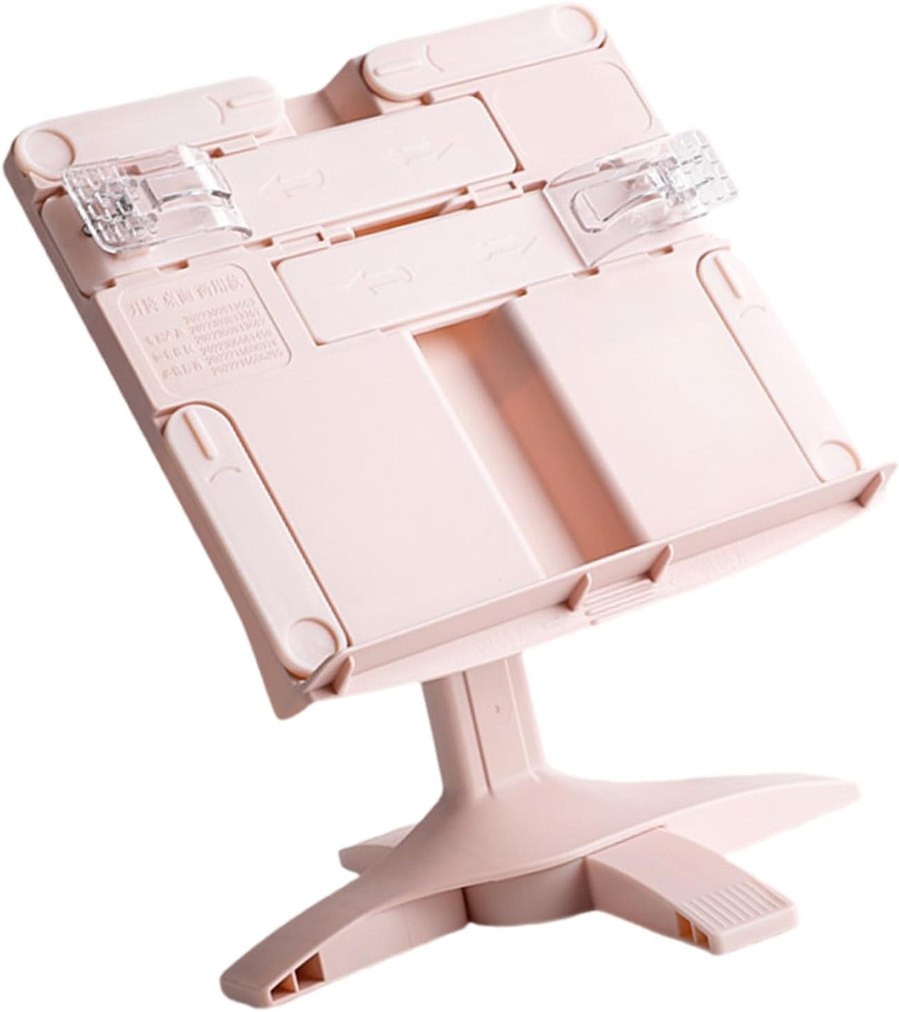 Folding Bookstand with Height and Angle Adjustments for Reading and Cooking