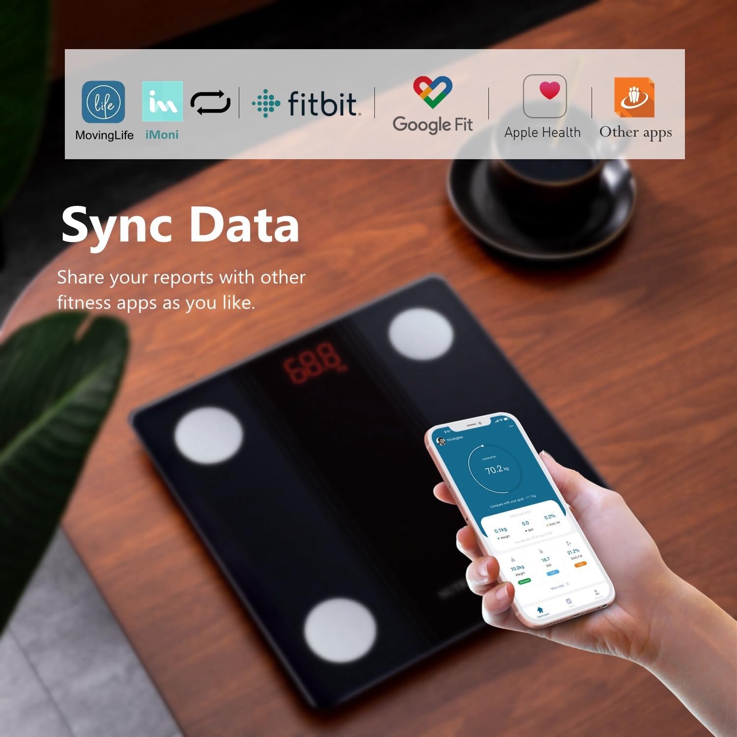 NUTRI FIT Smart Body Fat Scale with Bluetooth Sync