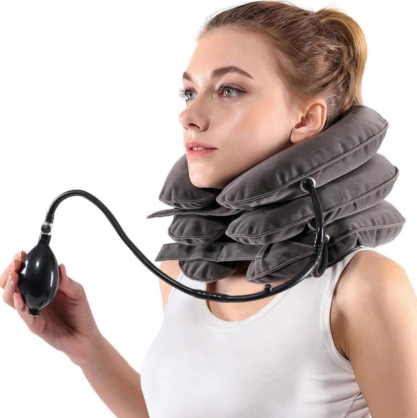 S Cervical Neck Traction Device - Inflatable Adjustable Relief Support