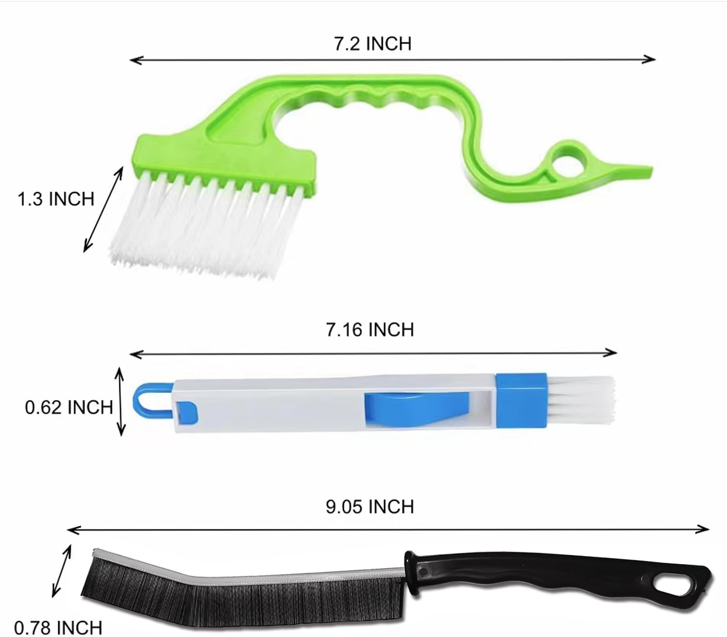 Gap Cleaning Brush Tool 7pcs Set for Bathroom Kitchen and More