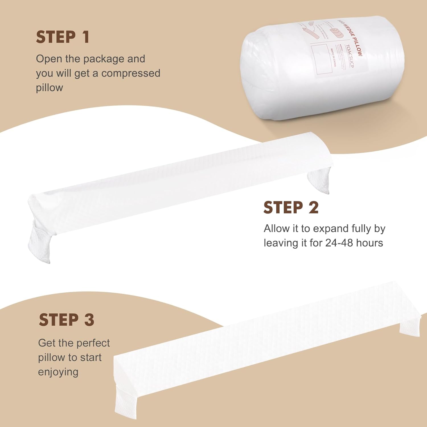 Wedge Pillow Headboard Gap Filler with Dual Pockets