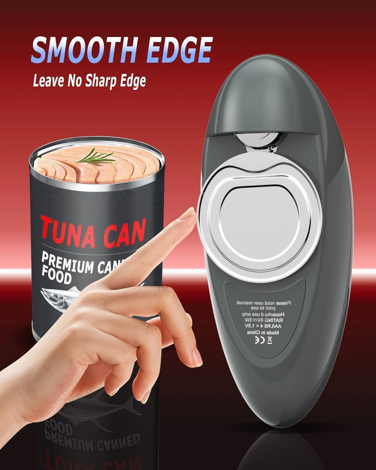 DURACELL One Touch Electric Can Opener - Arthritis Friendly Food Safe