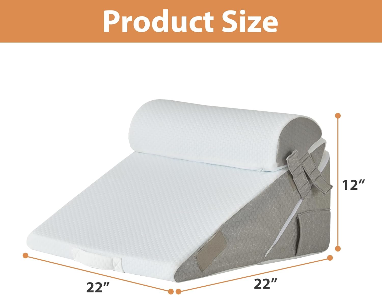 3PCS Adjustable Wedge Pillow for Back and Acid Reflux Relief