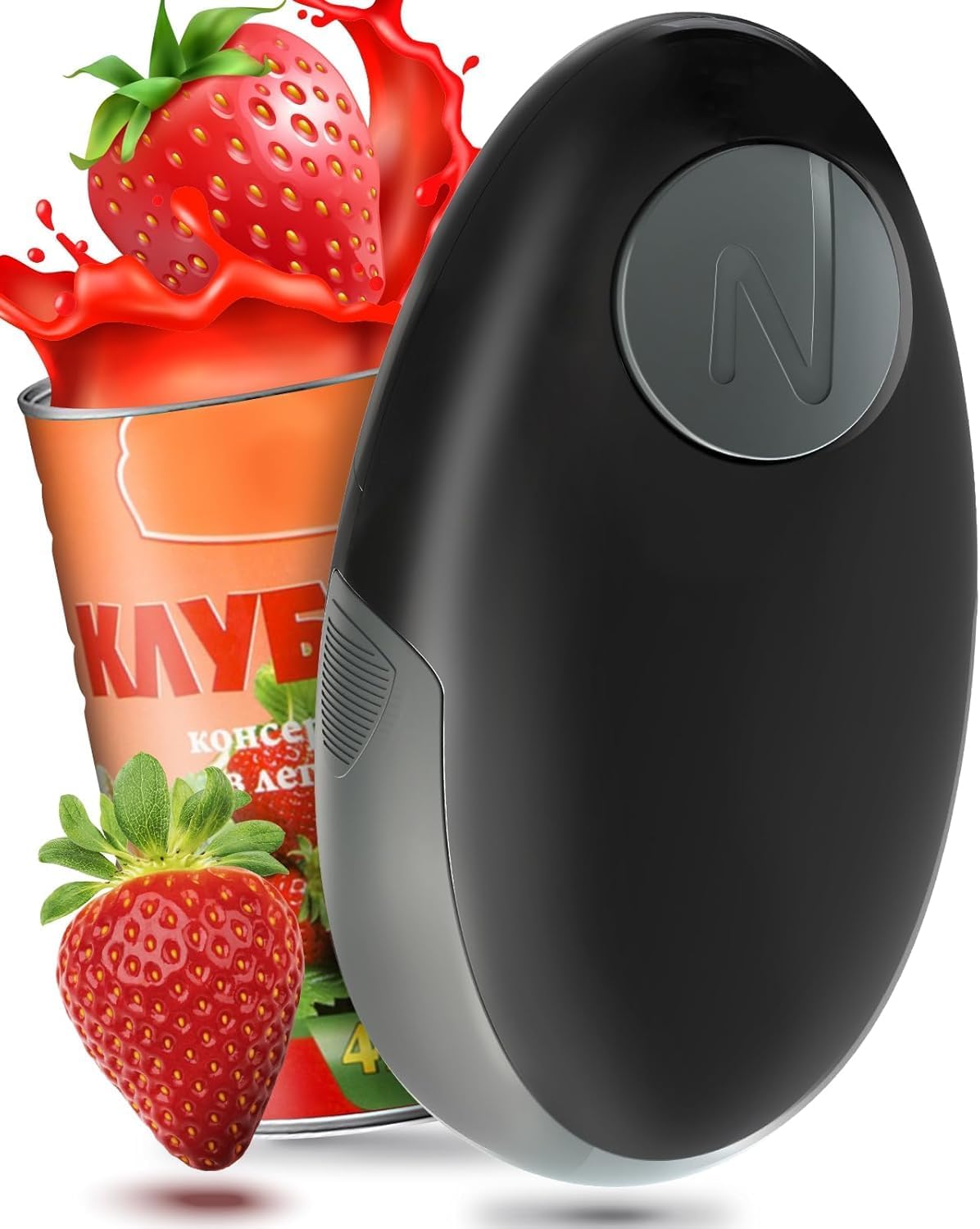 One-touch Electric Can Opener - Safe and Easy to Use