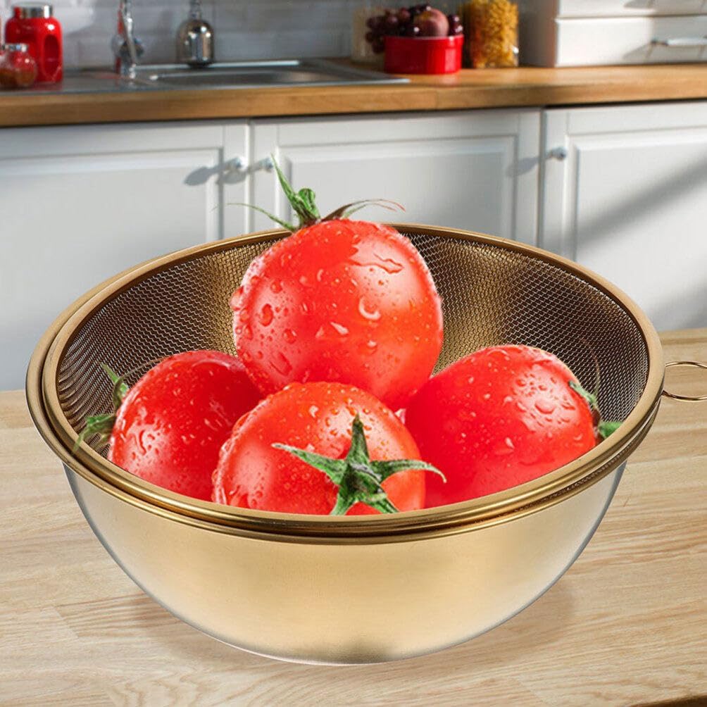 304 Stainless Steel Colander with Mixing Bowls Set