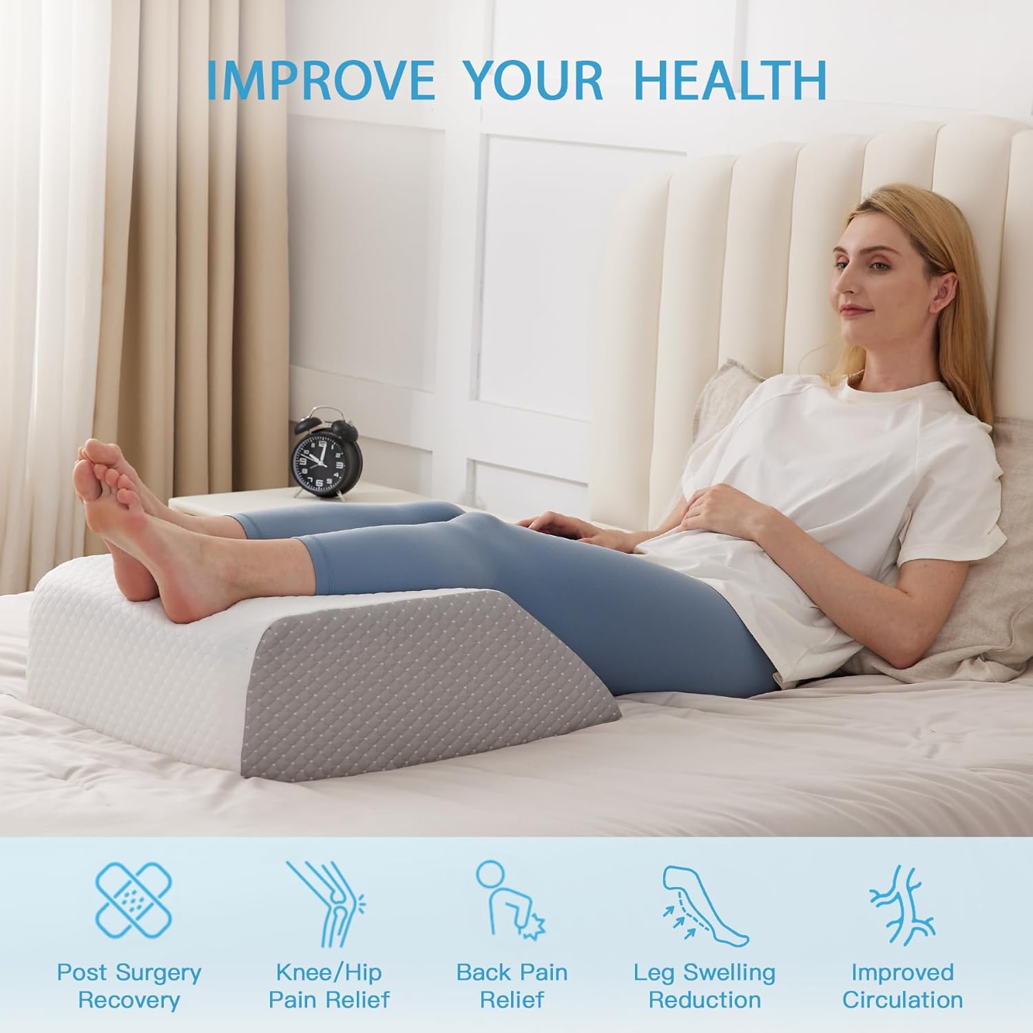 MEGCXIT Leg Elevating Pillow for Swelling Relief and Blood Circulation