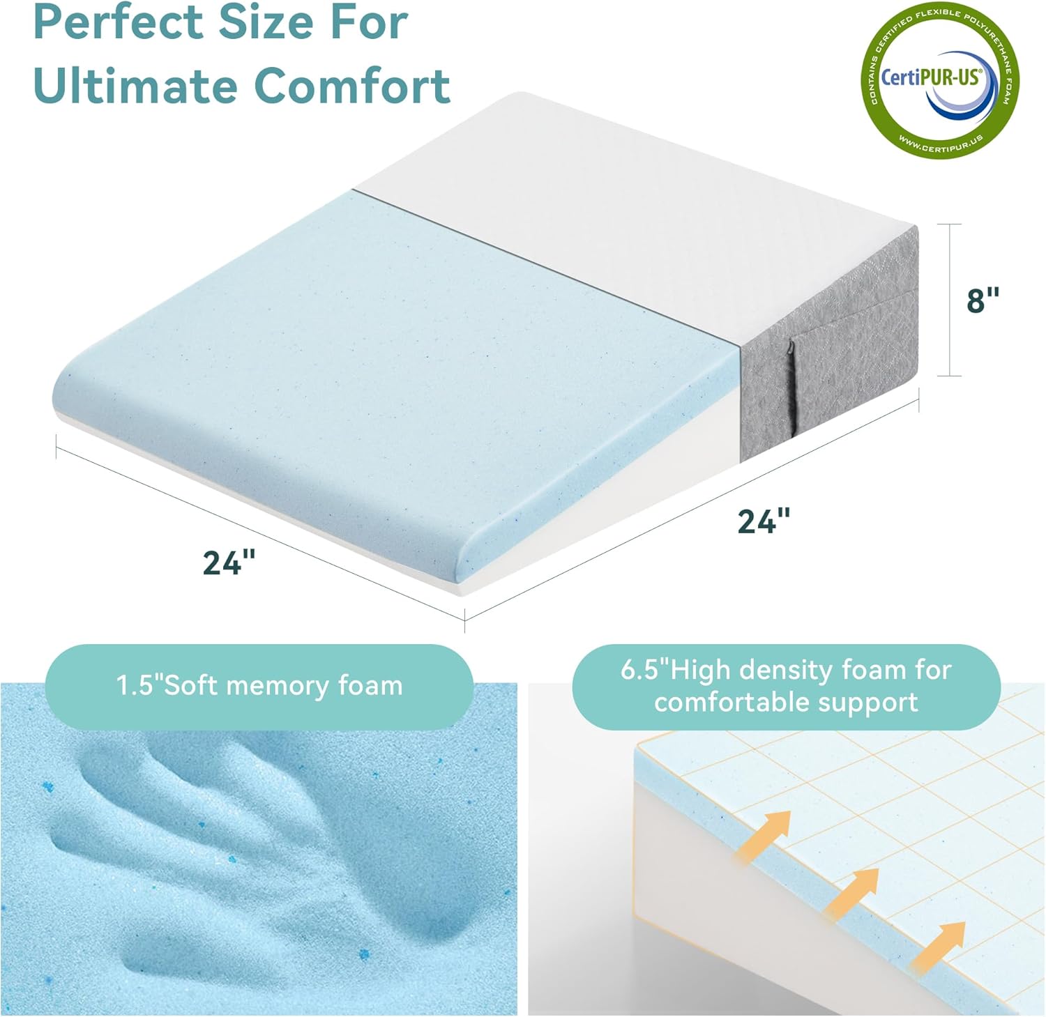 Hcore Wedge Pillow for Sleep Relief and Comfort