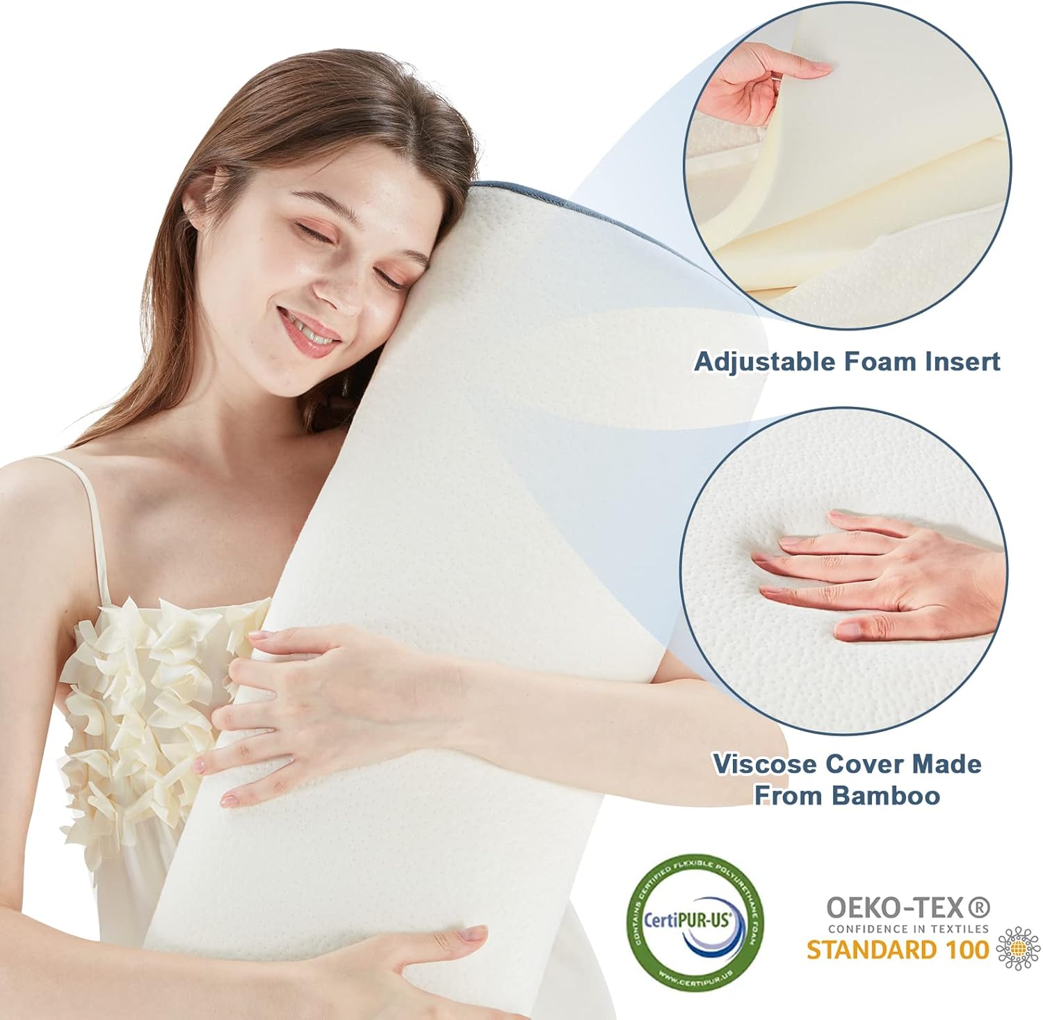 Lazyzizi 6PCS Memory Foam Wedge Pillow Set for Pain Relief
