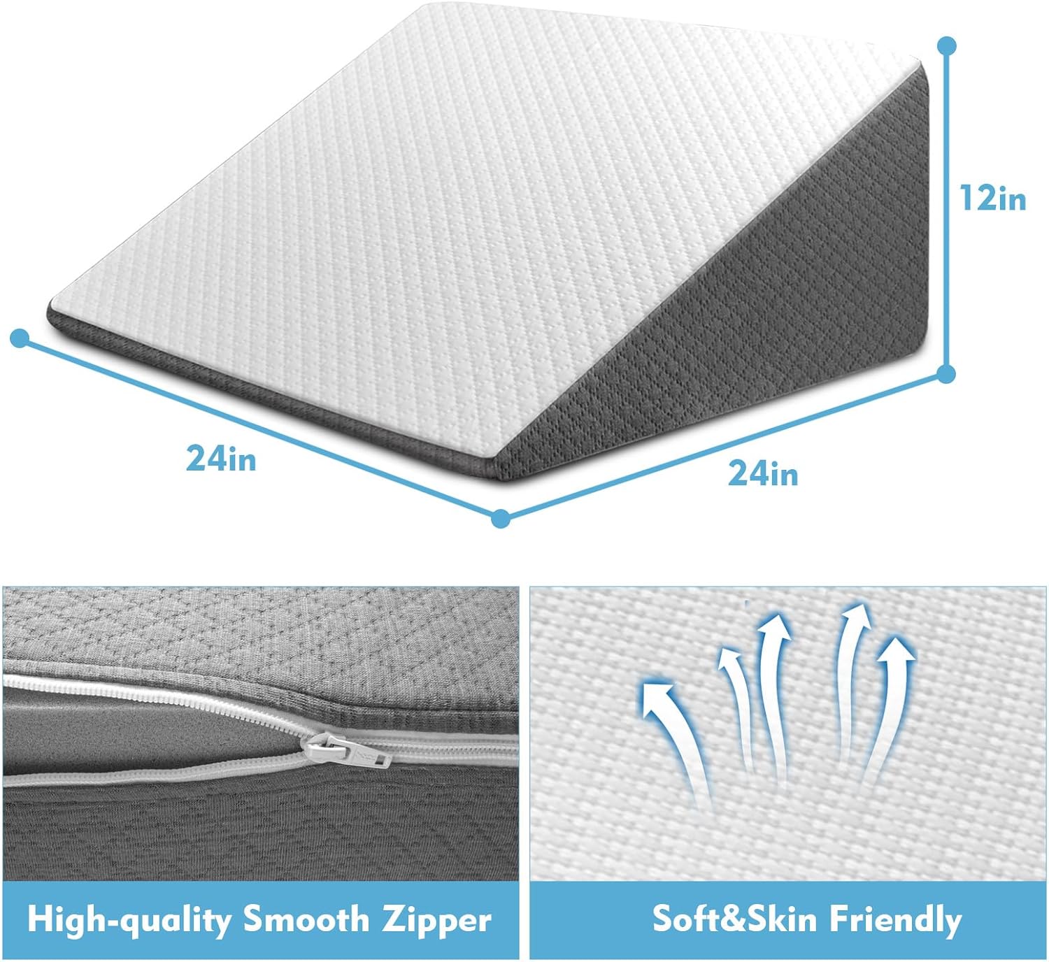 OAISZ Wedge Pillow for Sleep Apnea and Acid Reflux