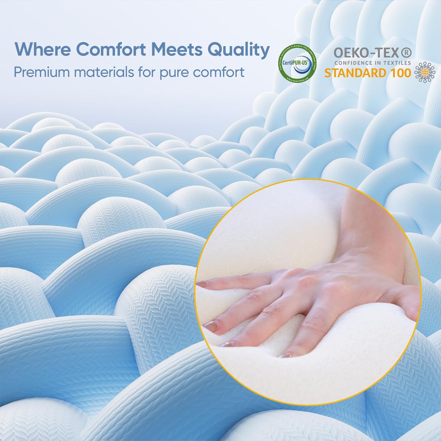 Welzona 12inch Wedge Pillow for Sleep Relief