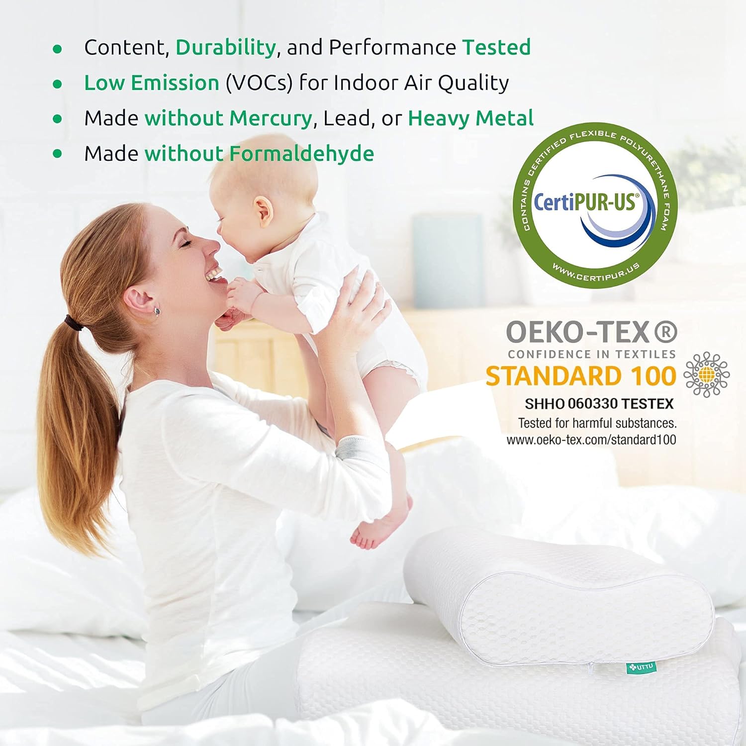 UTTU Adjustable Contour Cooling Cervical Pillow