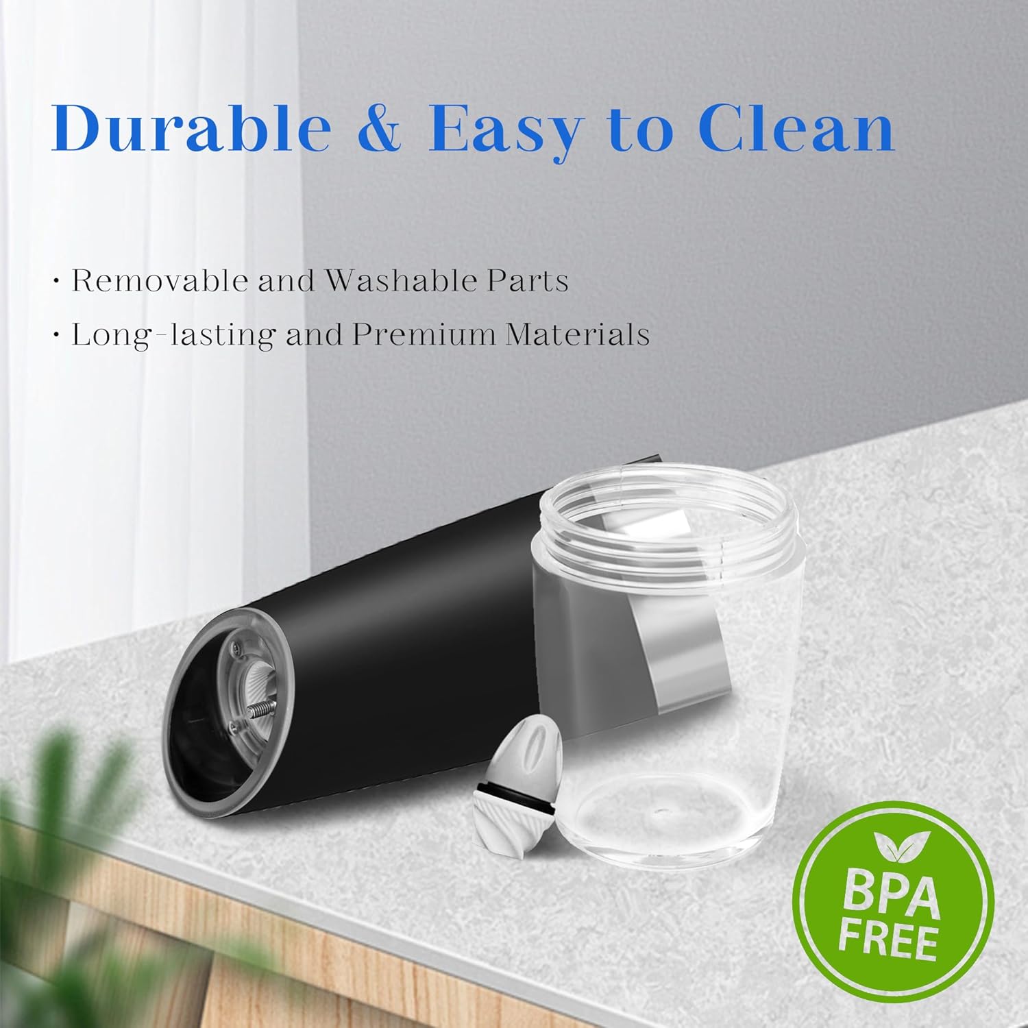 UNNEES Gravity Electric Salt and Pepper Grinder Set of 2 1