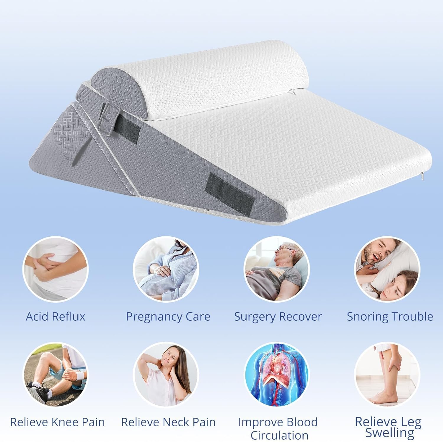 Sasttie Wedge Pillow Set for Post Surgery and Recovery