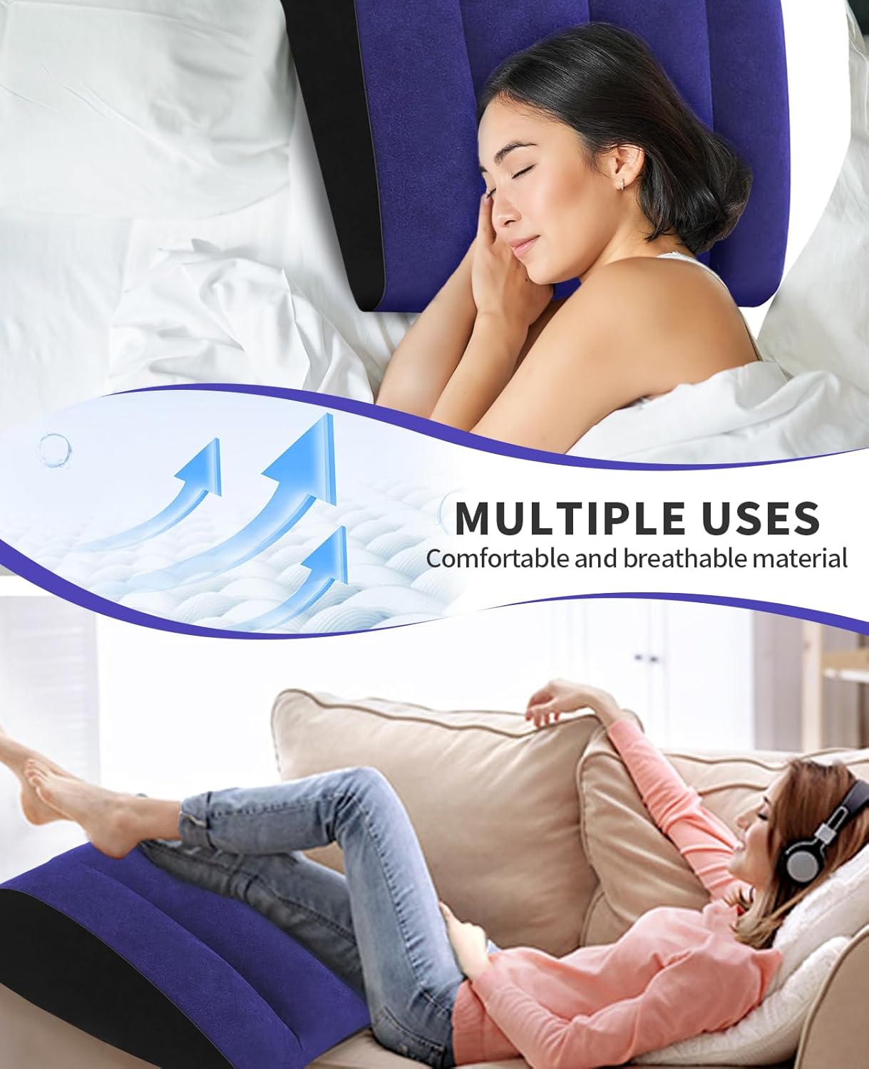 WHZHAOCAI Portable Inflatable Wedge Pillow 1