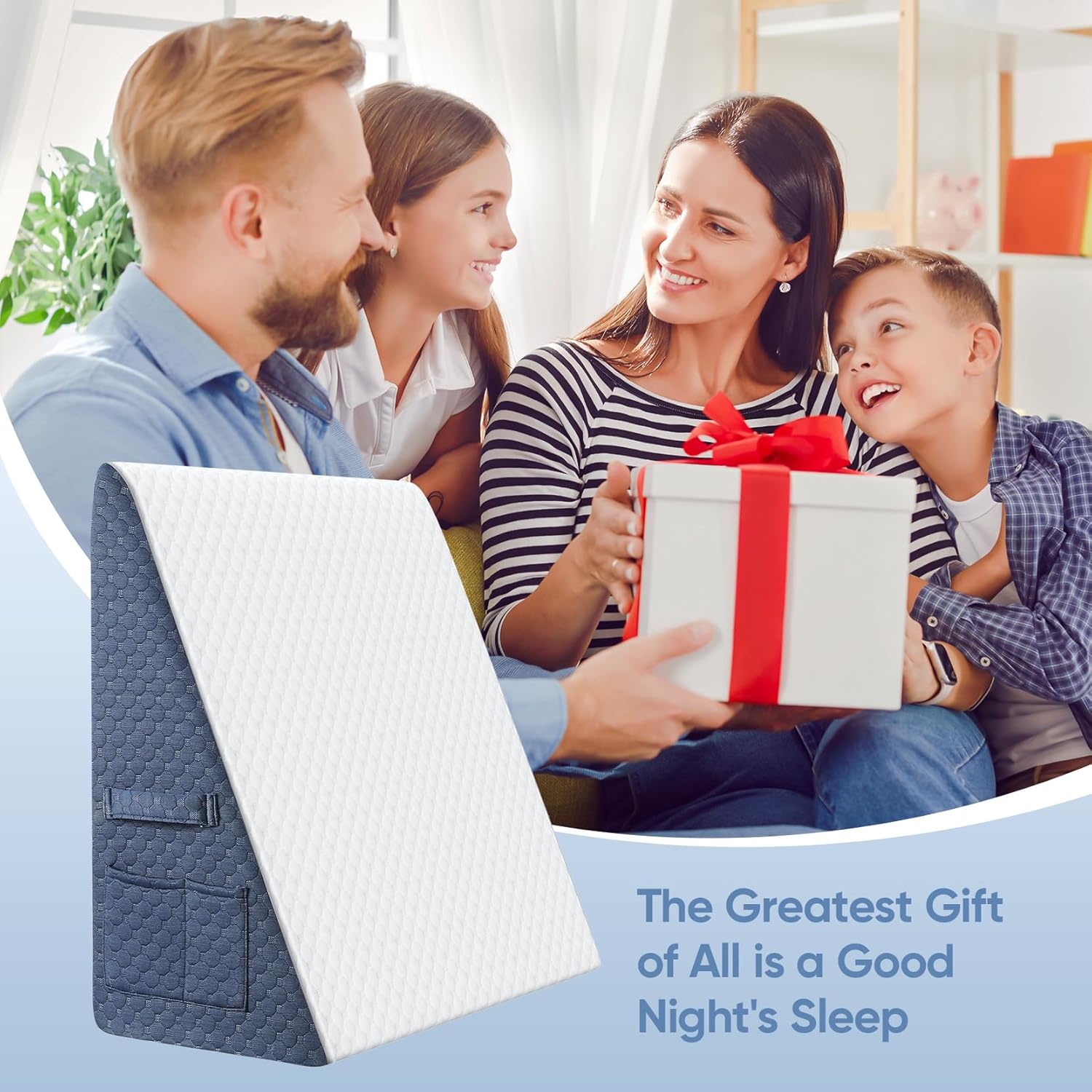 Welzona 12inch Wedge Pillow for Sleep Relief