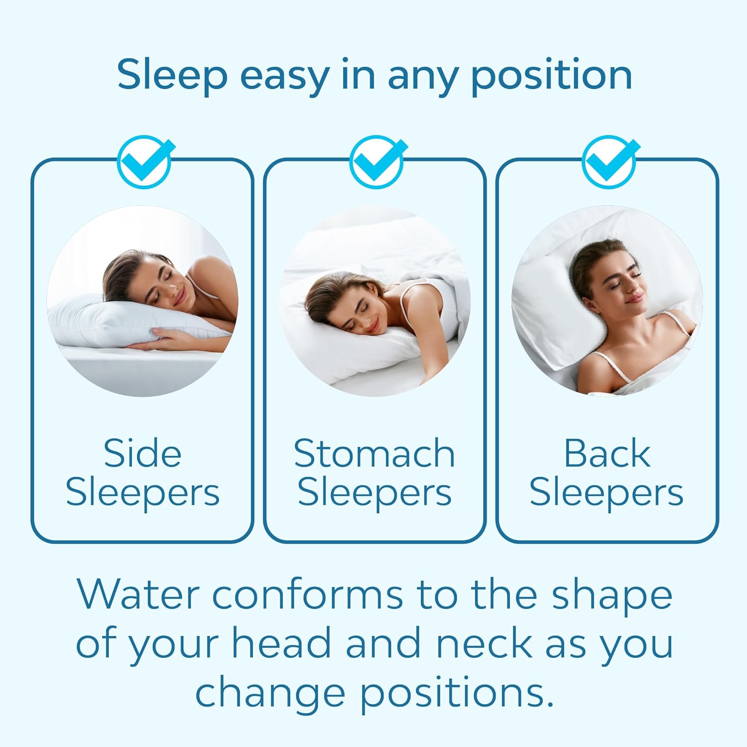 Mediflow Water Pillow with Memory Foam - Neck Pain Relief