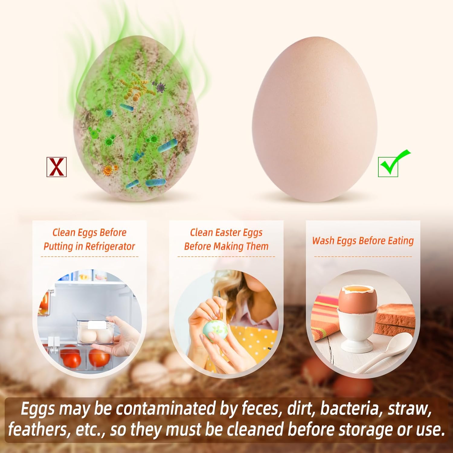 Tizuxa Creative Chicken Egg Cleaner Brush - White