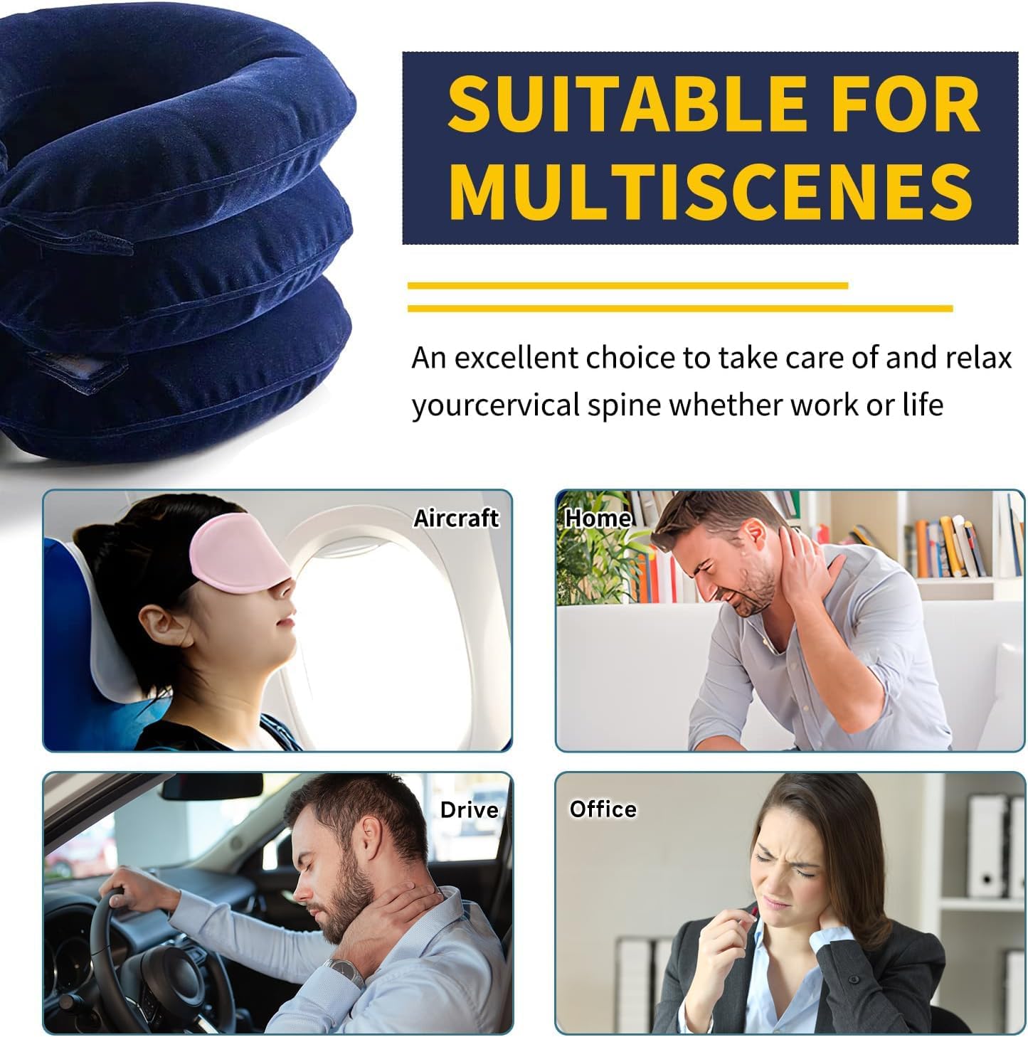 Adjustable Inflatable Neck Stretcher for Pain Relief 1