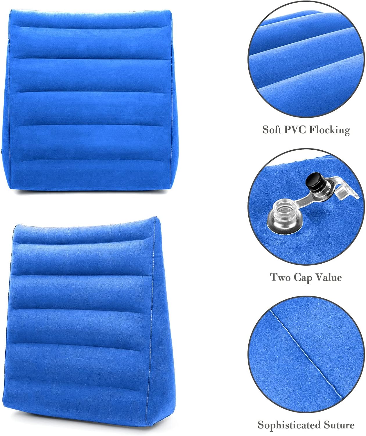 USHMA Inflatable Wedge Pillow for Travel and Home Use