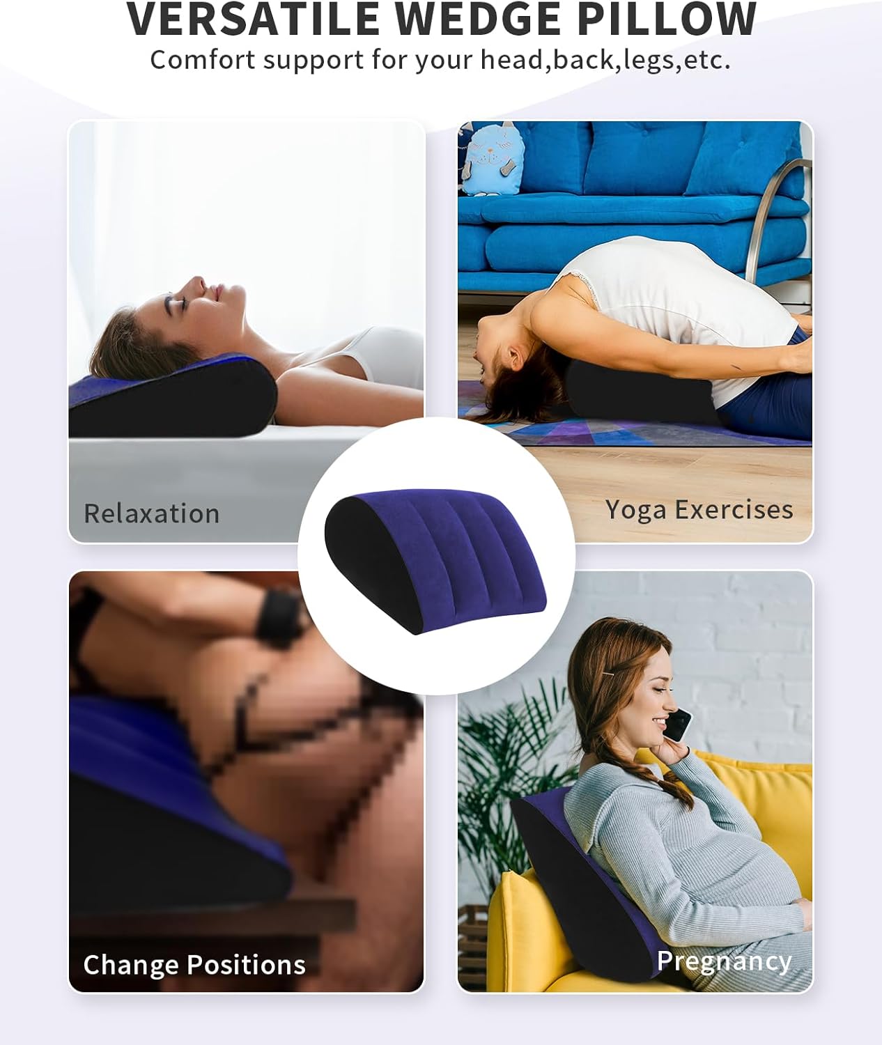 WHZHAOCAI Portable Inflatable Wedge Pillow 1