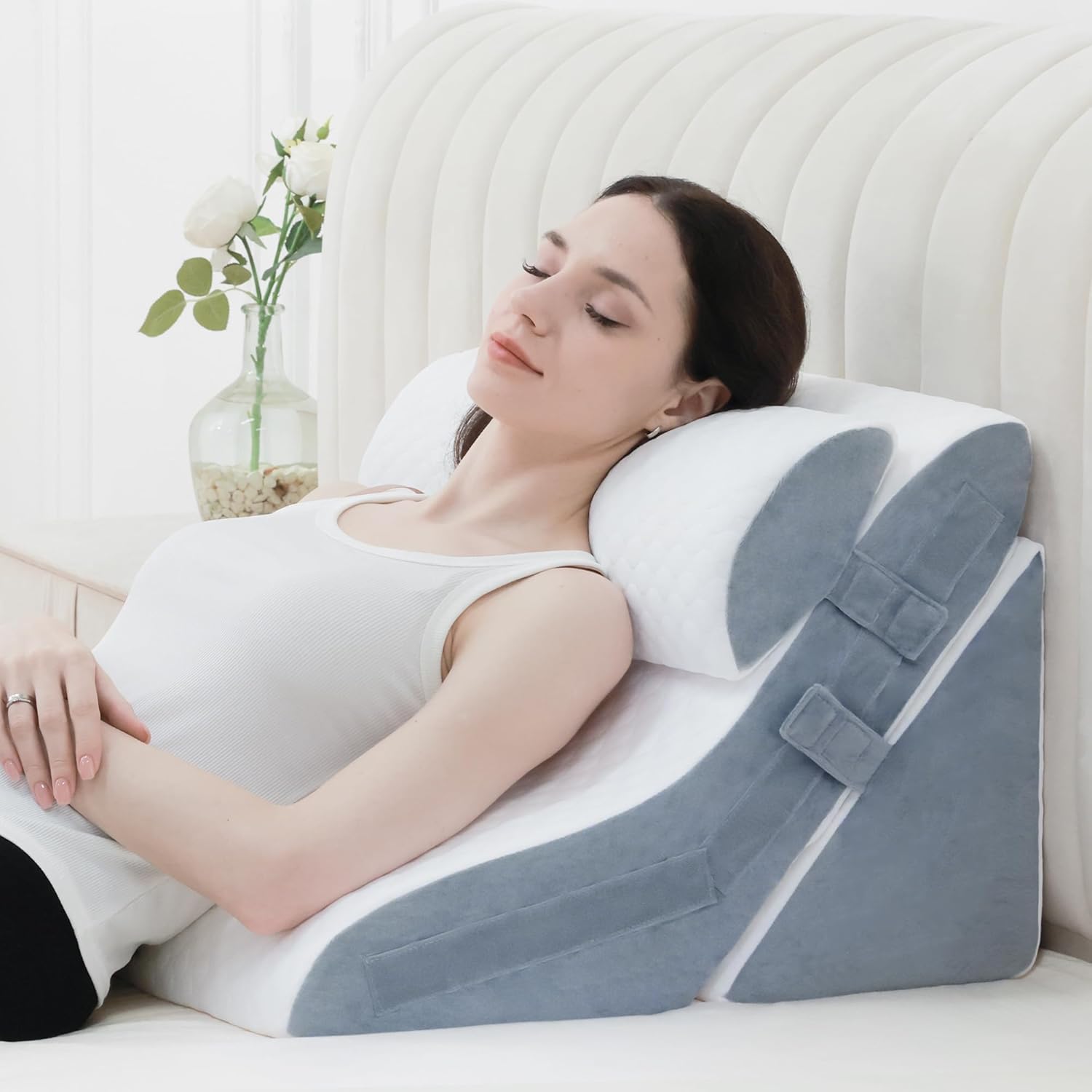 3PCS Foamalusion Adjustable Wedge Pillow for Sleep and Pain Relief