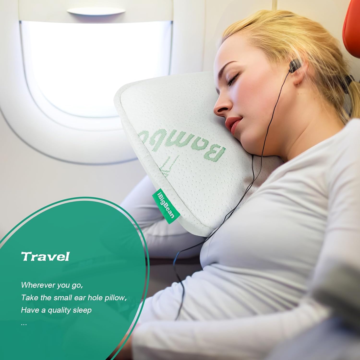 ibigbean Portable Ear Pillow for Pain Relief and Comfort Sleeping