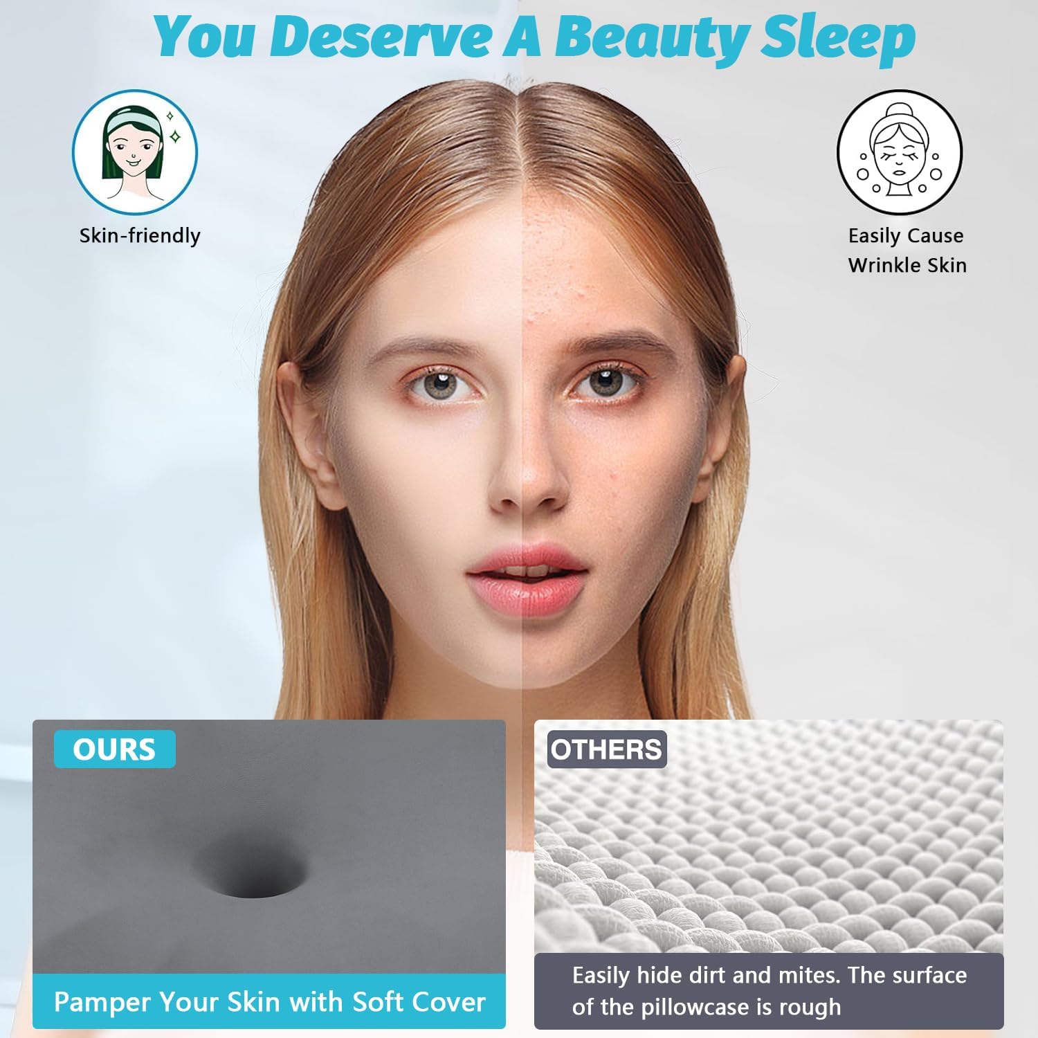 TIUNASIN Ergonomic Contour Cervical Pillow