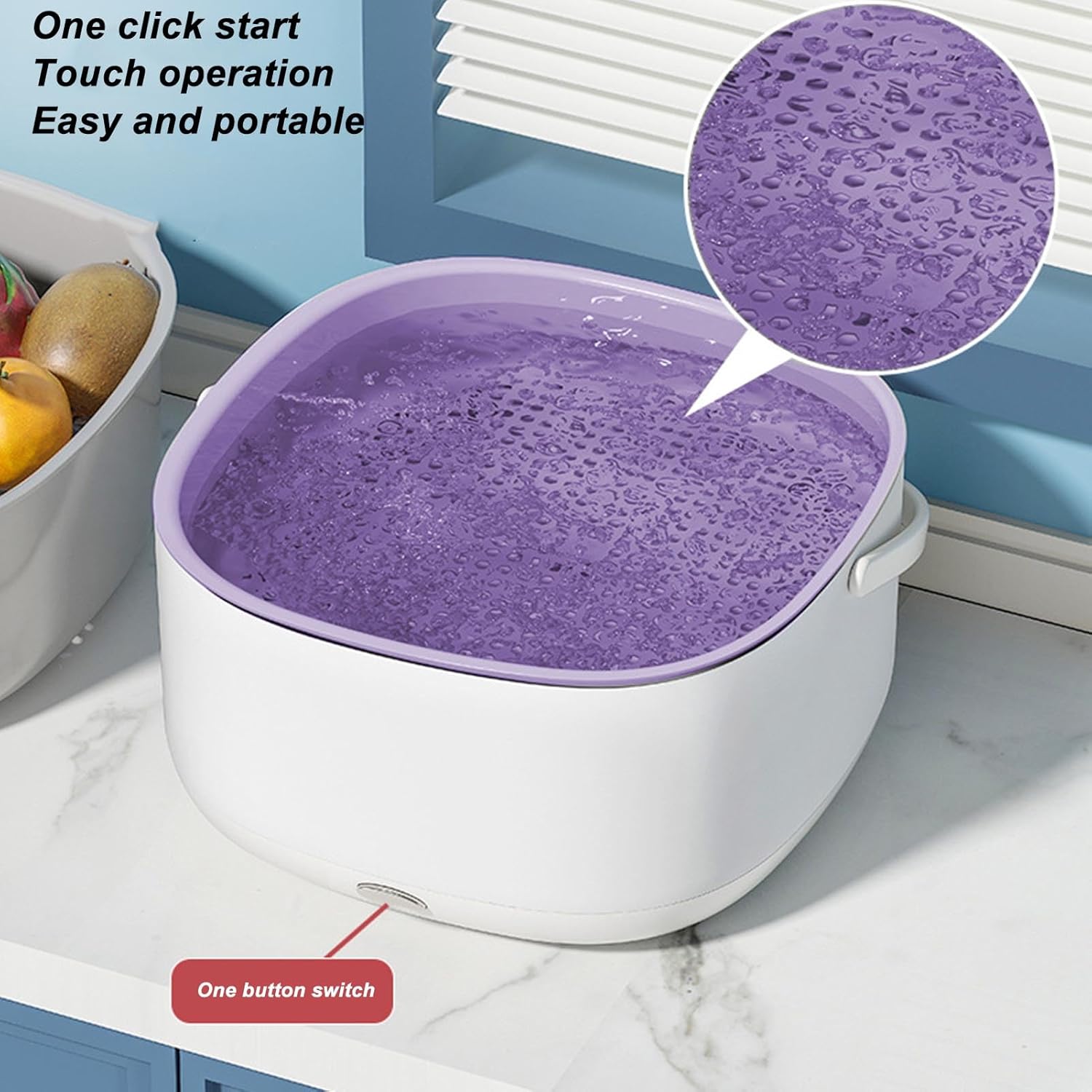 Electric Fruit and Vegetable Washing Basket with Drainage and Purification