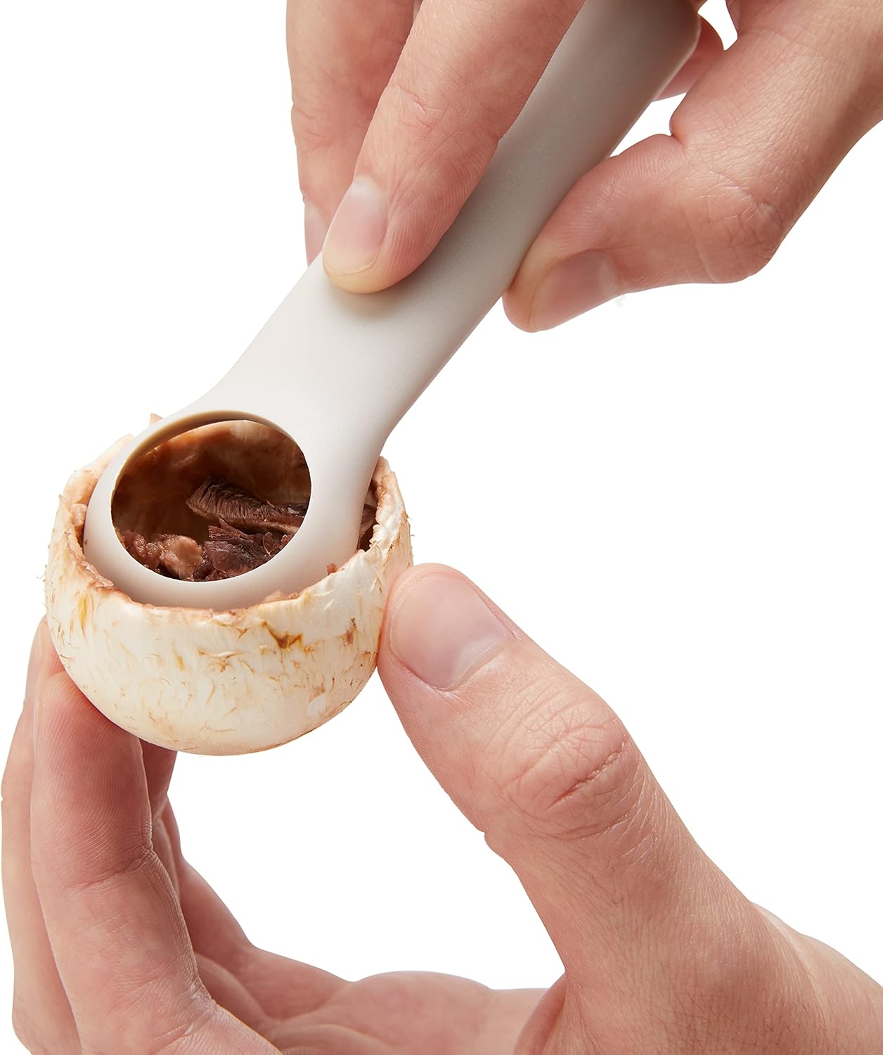 Chefn ShroomBroom Mushroom Cleaner and Corer Taupe