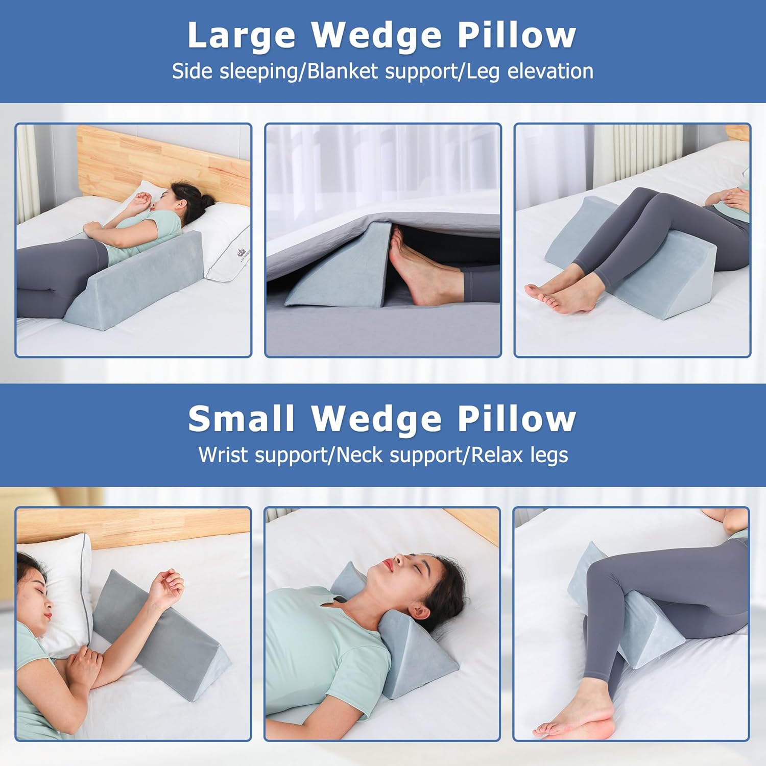 Fanwer Wedge Pillow for Side Sleepers and Post Surgery Support