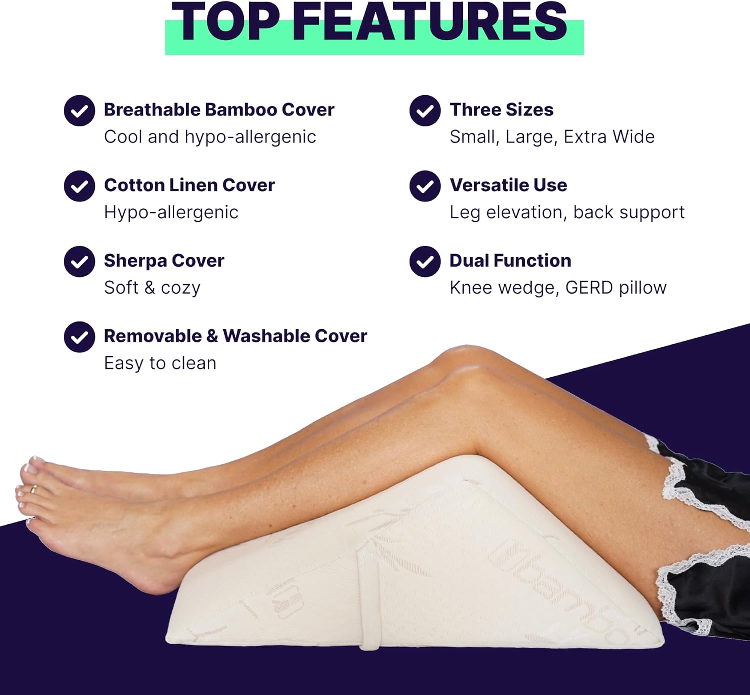 Back Support Systems Angle Wedge Pillow for Sleeping 1