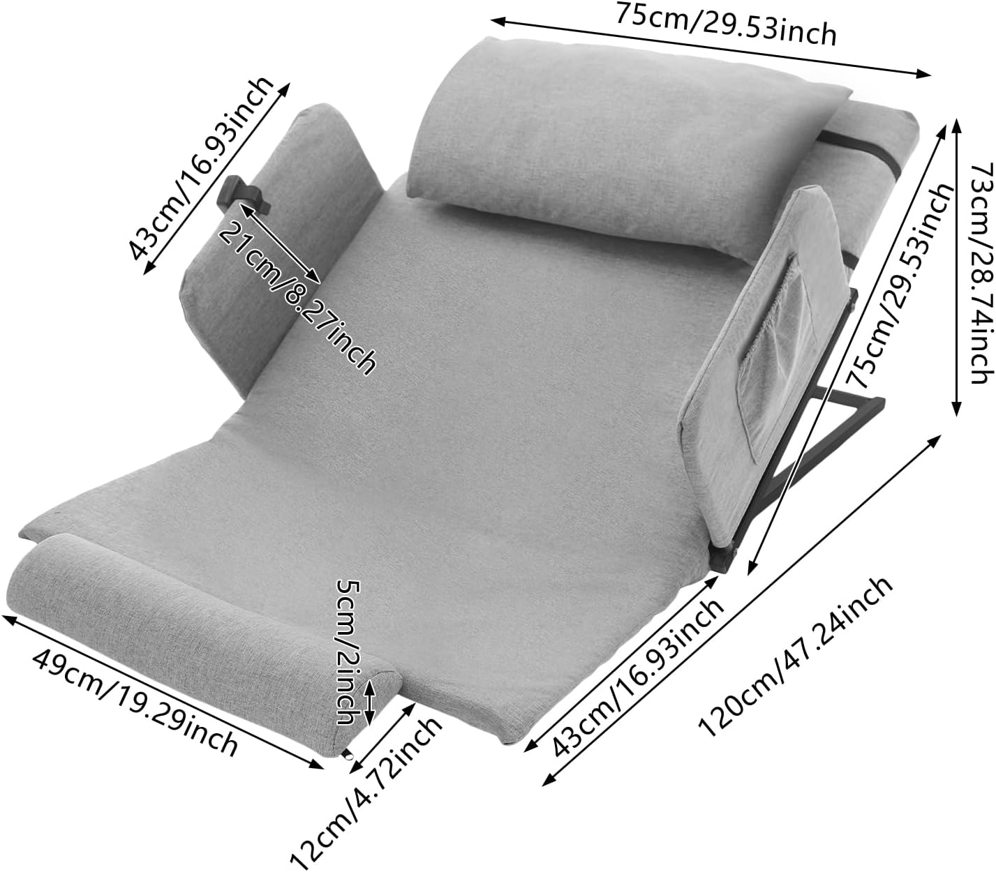 Electric Lifting Bed Backrest with Remote Control Adjustable Angle