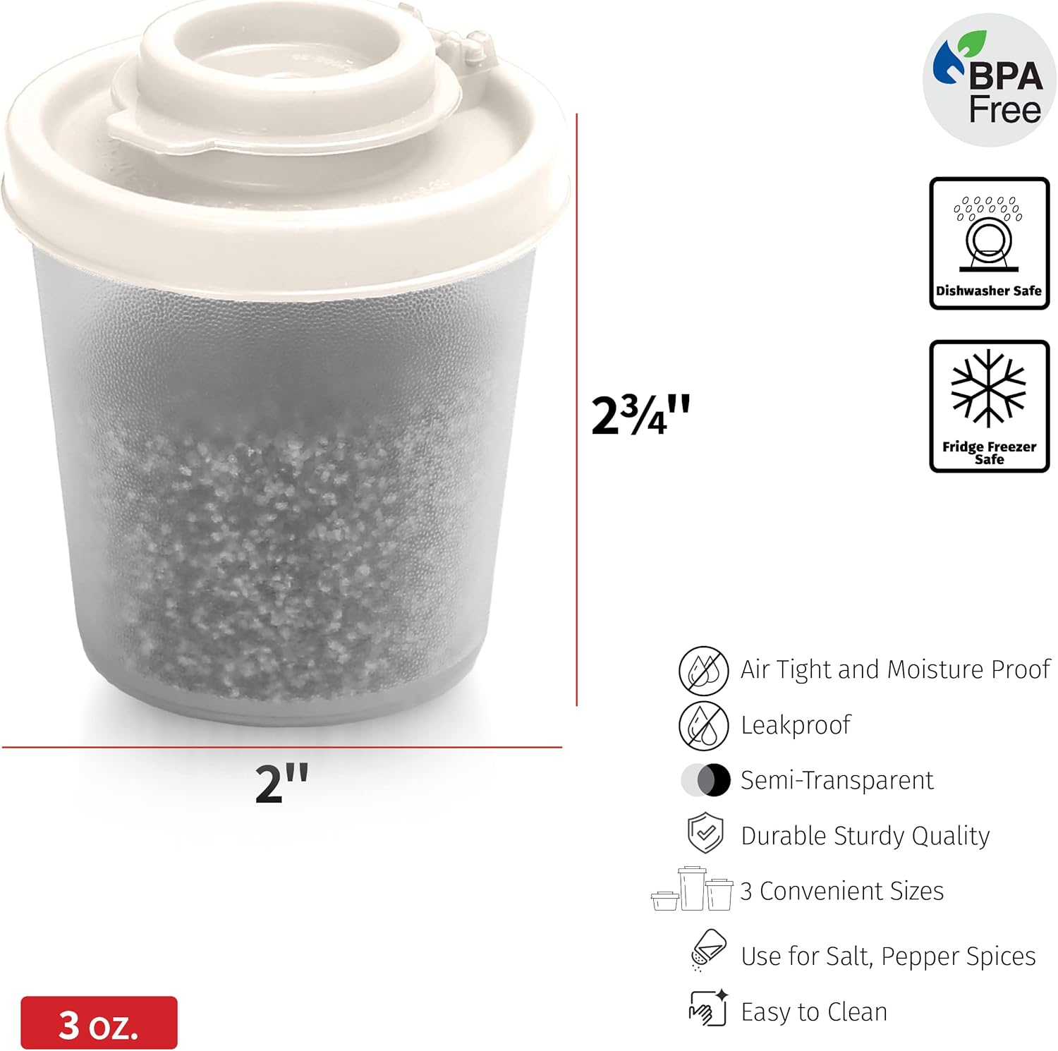 SIGNORAWARE Salt and Pepper Shakers Set of 2 Airtight Spill Proof