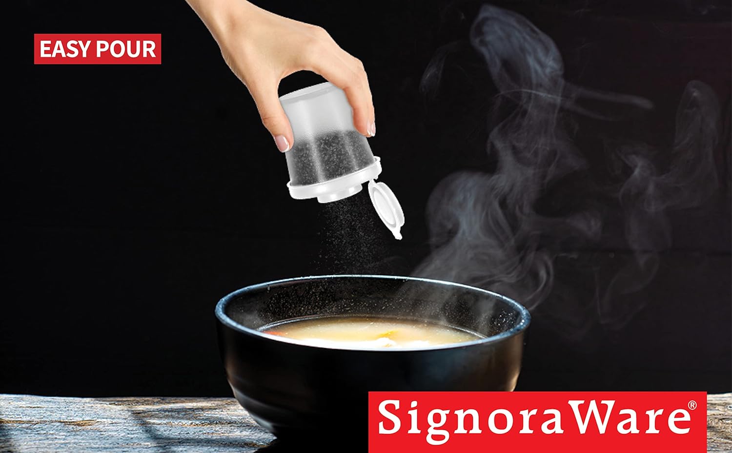 SIGNORAWARE Salt and Pepper Shakers Set of 2 Airtight Spill Proof