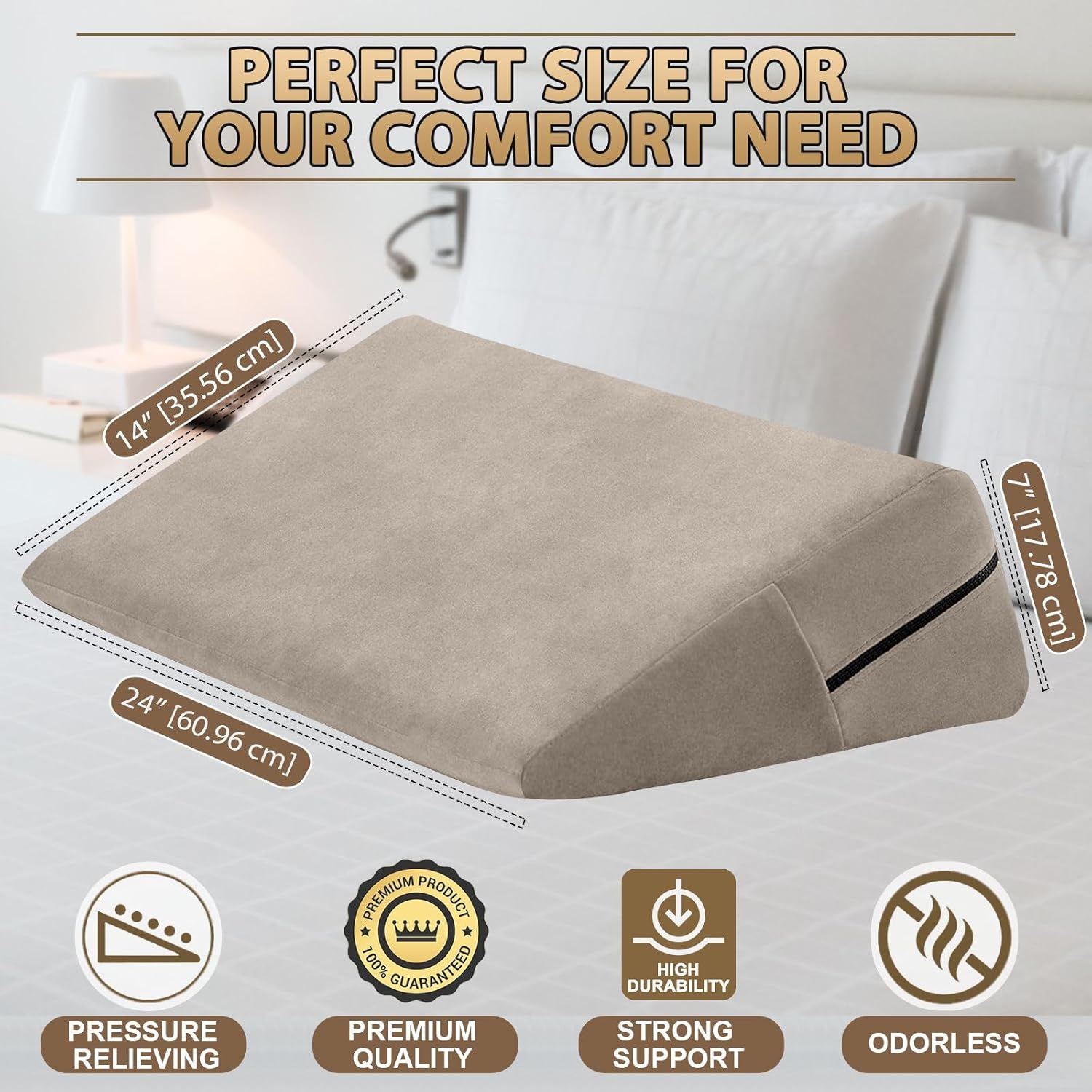 Sokoro Bed Wedge Pillow for Sleep Apnea and Pregnancy Support