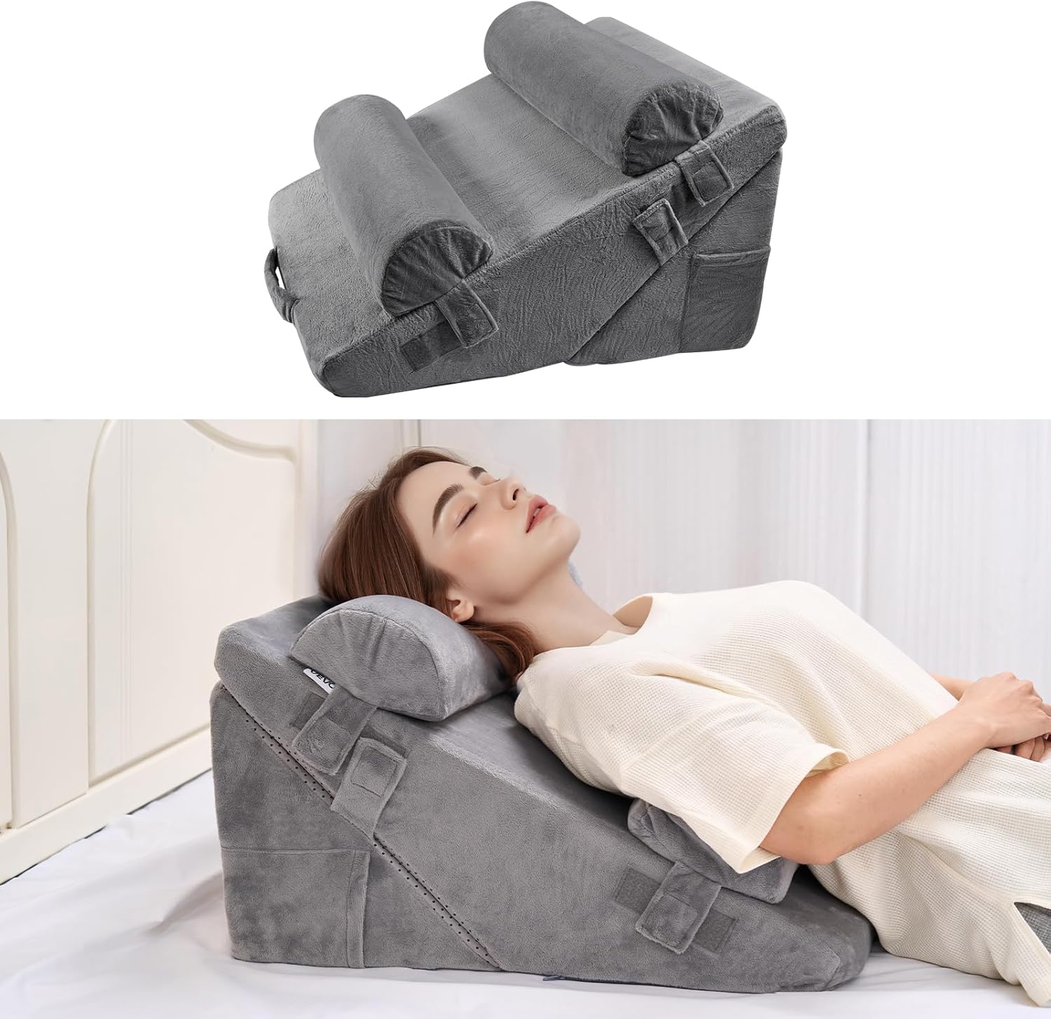 VEVOR 4 Pcs Adjustable Orthopedic Wedge Pillow Set