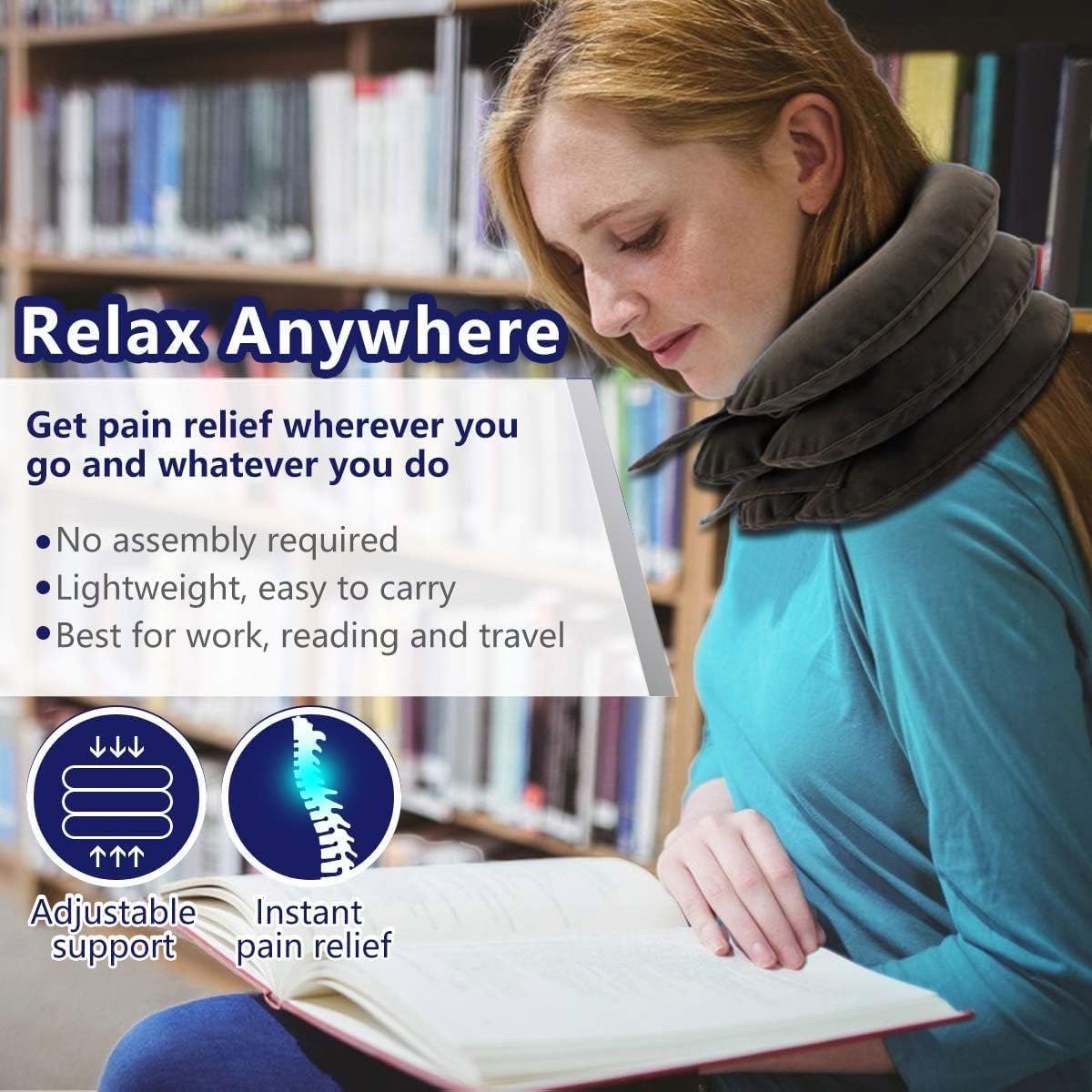S Inflatable Neck Traction Device for Pain Relief