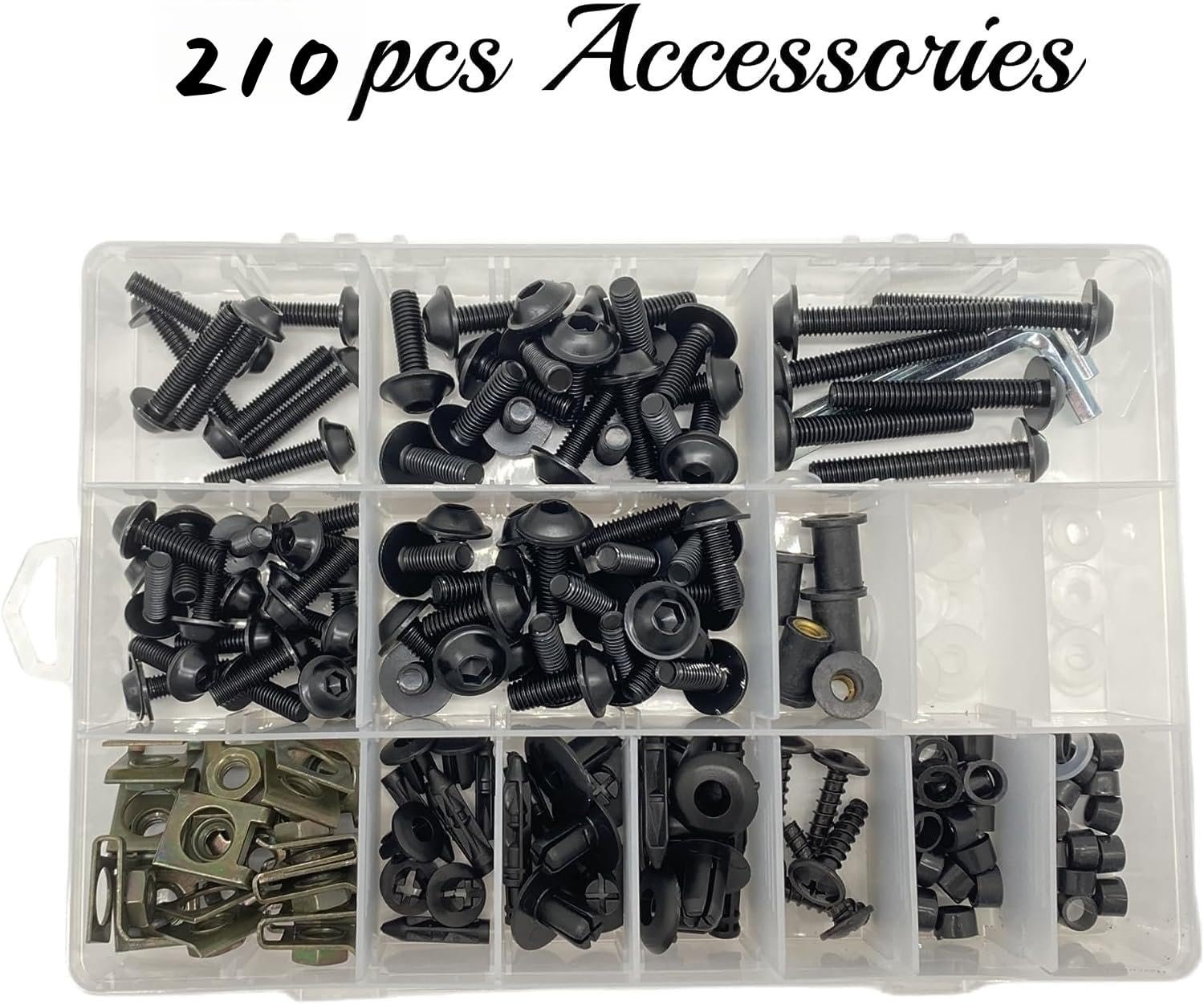 LK LEAPING KNIGHT 210PCS Motorcycle Fairing Bolt Kit 1