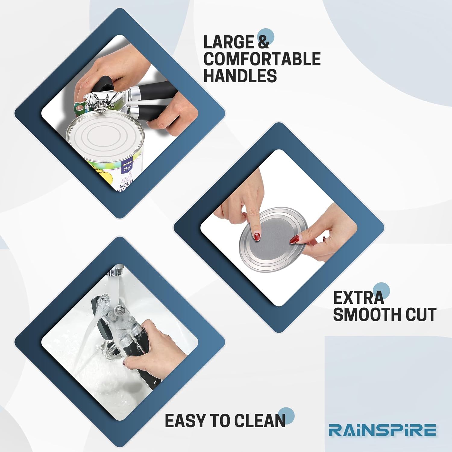Rainspire Upgraded Manual Can Opener with Bottle Opener 1