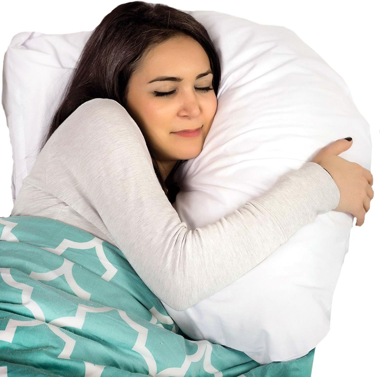 DMI Contoured Support Body Pillow for Neck Back and Pregnancy Relief