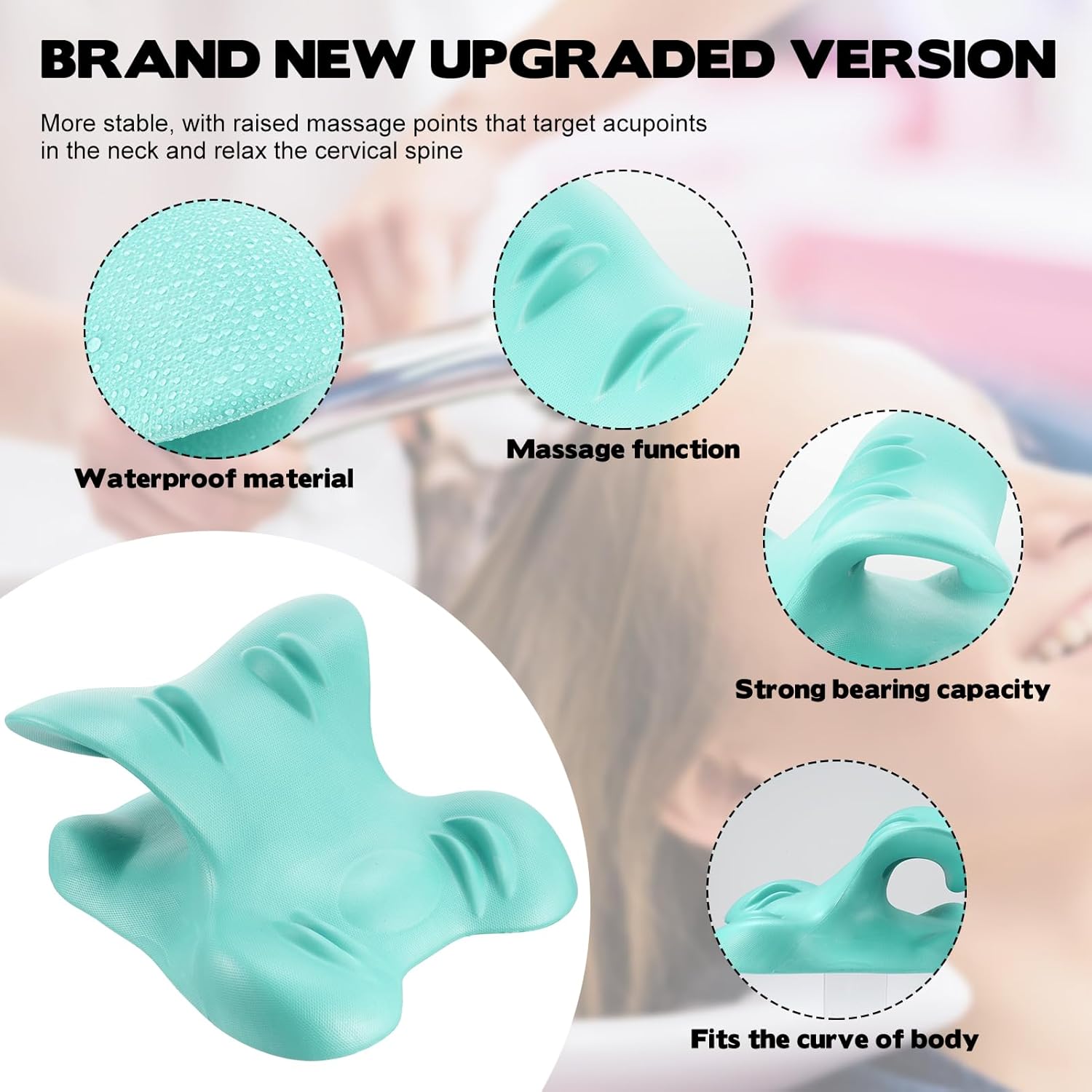 YEXEXINM Kids Hair Washing Neck Pillow with Massage