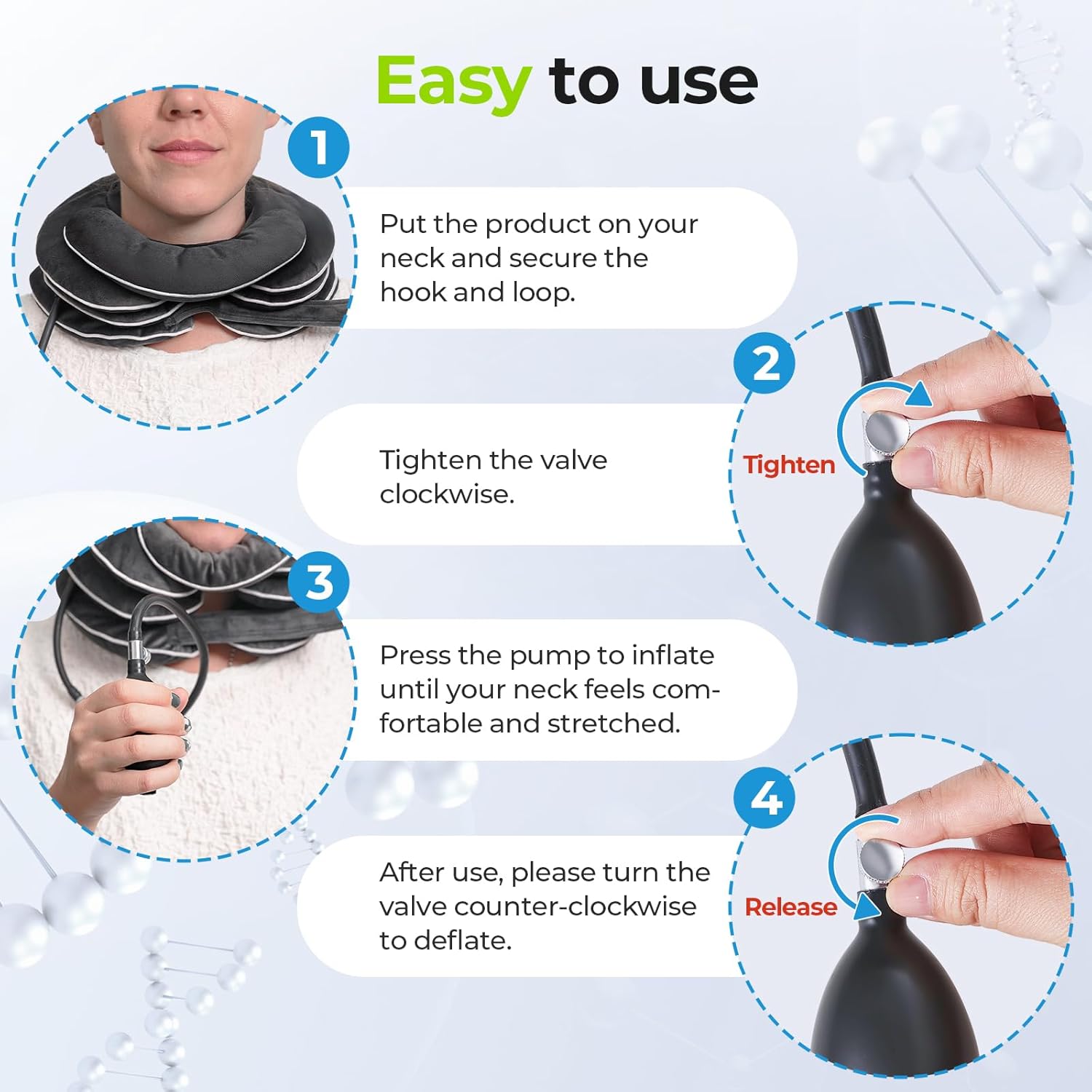 AUVON Inflatable Neck Stretcher for Cervical Traction
