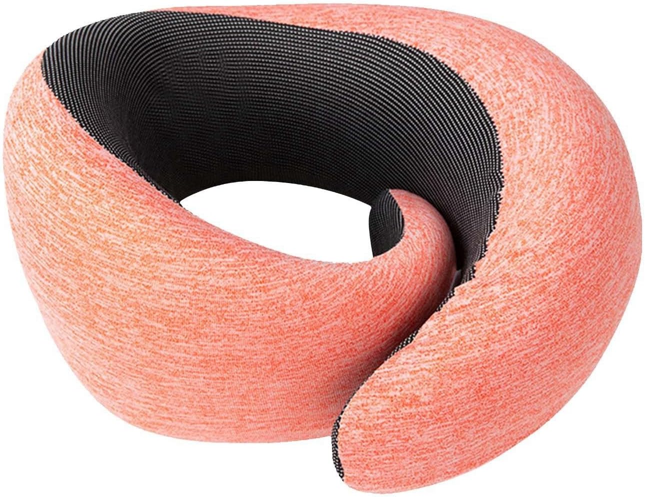 Adjustable Memory Foam Travel Neck Pillow with 360 Support Pink