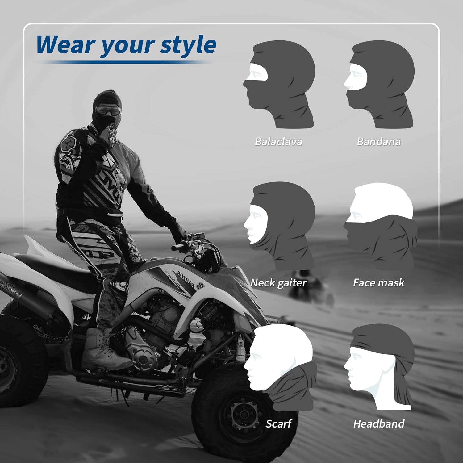 YESLIFE Ski Mask for Men and Women - Wind UV Protection