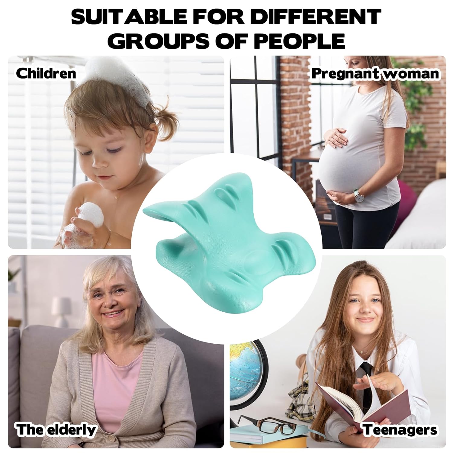 YEXEXINM Kids Hair Washing Neck Pillow with Massage