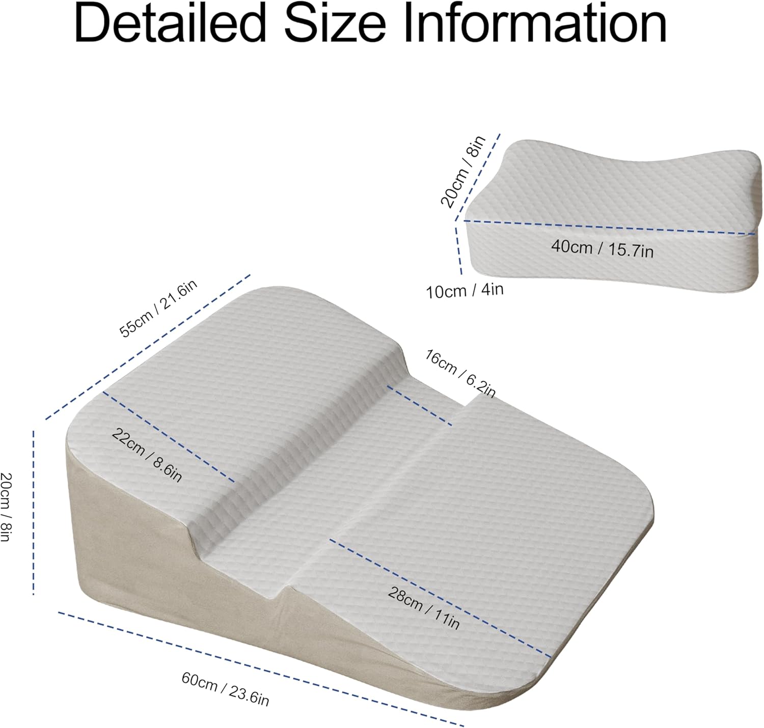Ergonomic Wedge Pillow for Women Side Sleepers with Arm Hole