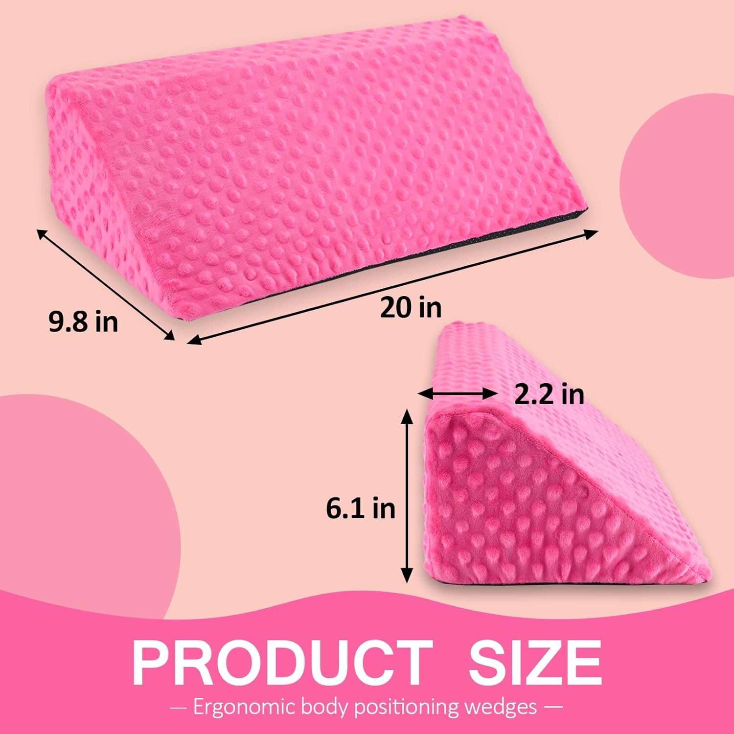 Jacobable Wedge Pillow for Side Sleeping Support