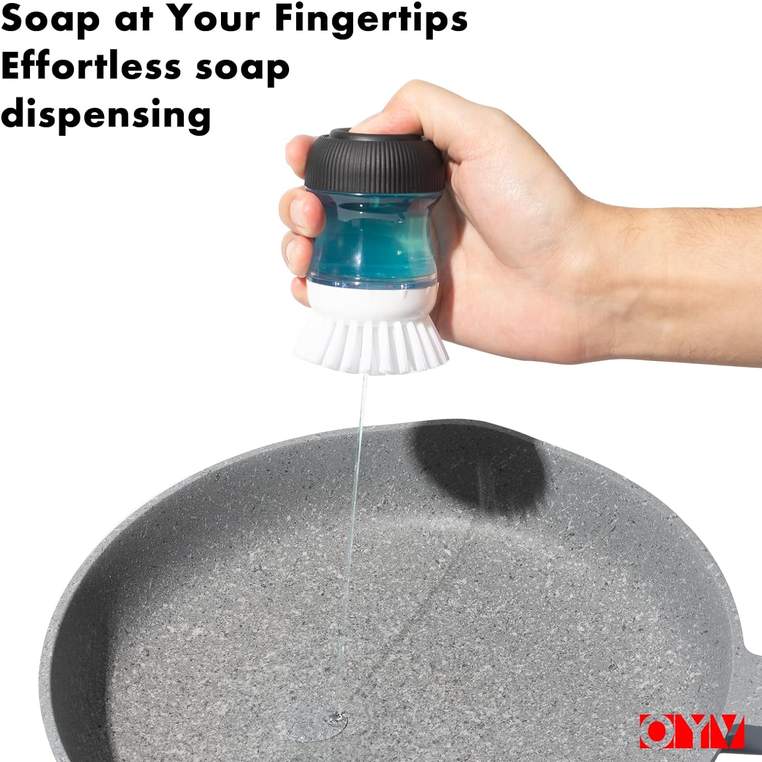 OYV Dish Scrub Brush with Soap Dispenser 1 Piece Kitchen Brush