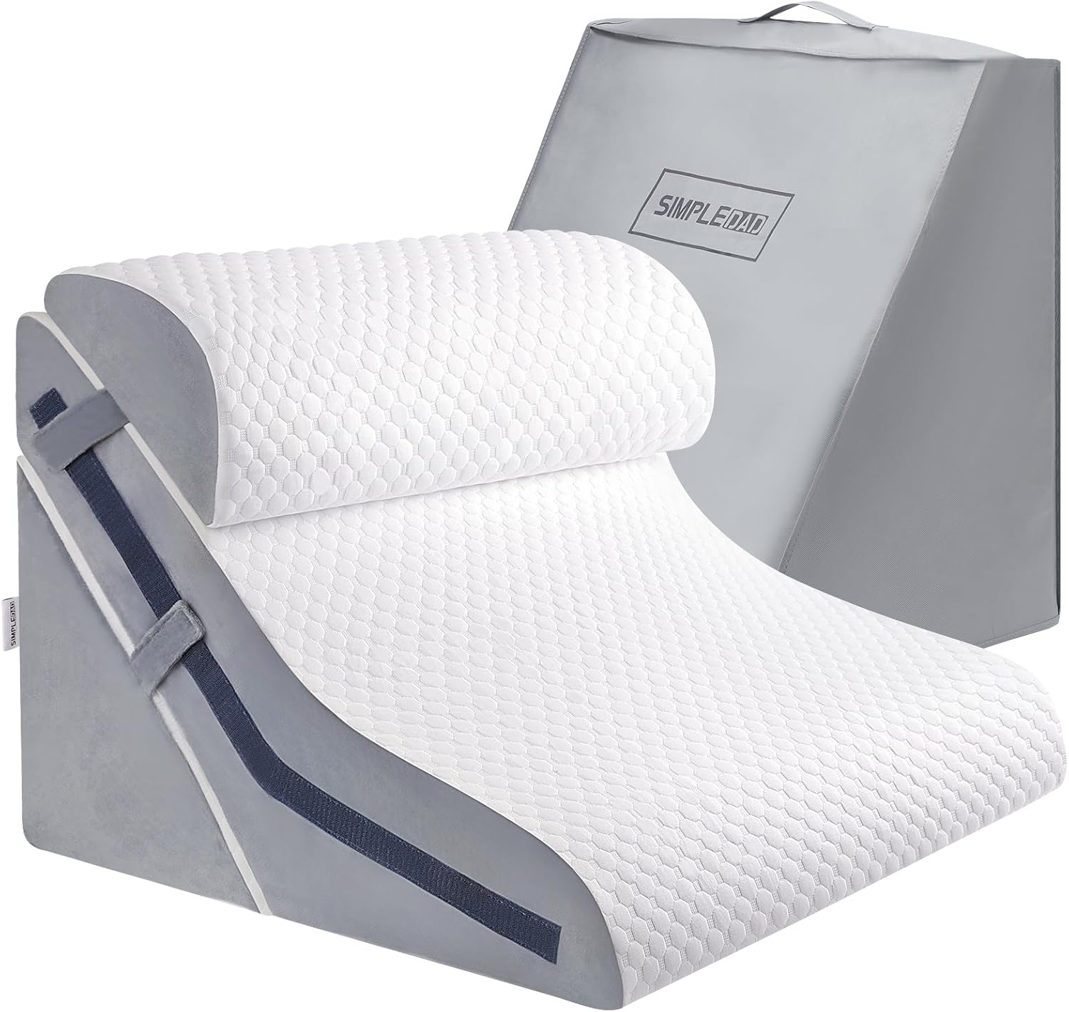 Simpledad Wedge Pillow Set 3PCS 15-in-1 Adjustable Memory Foam