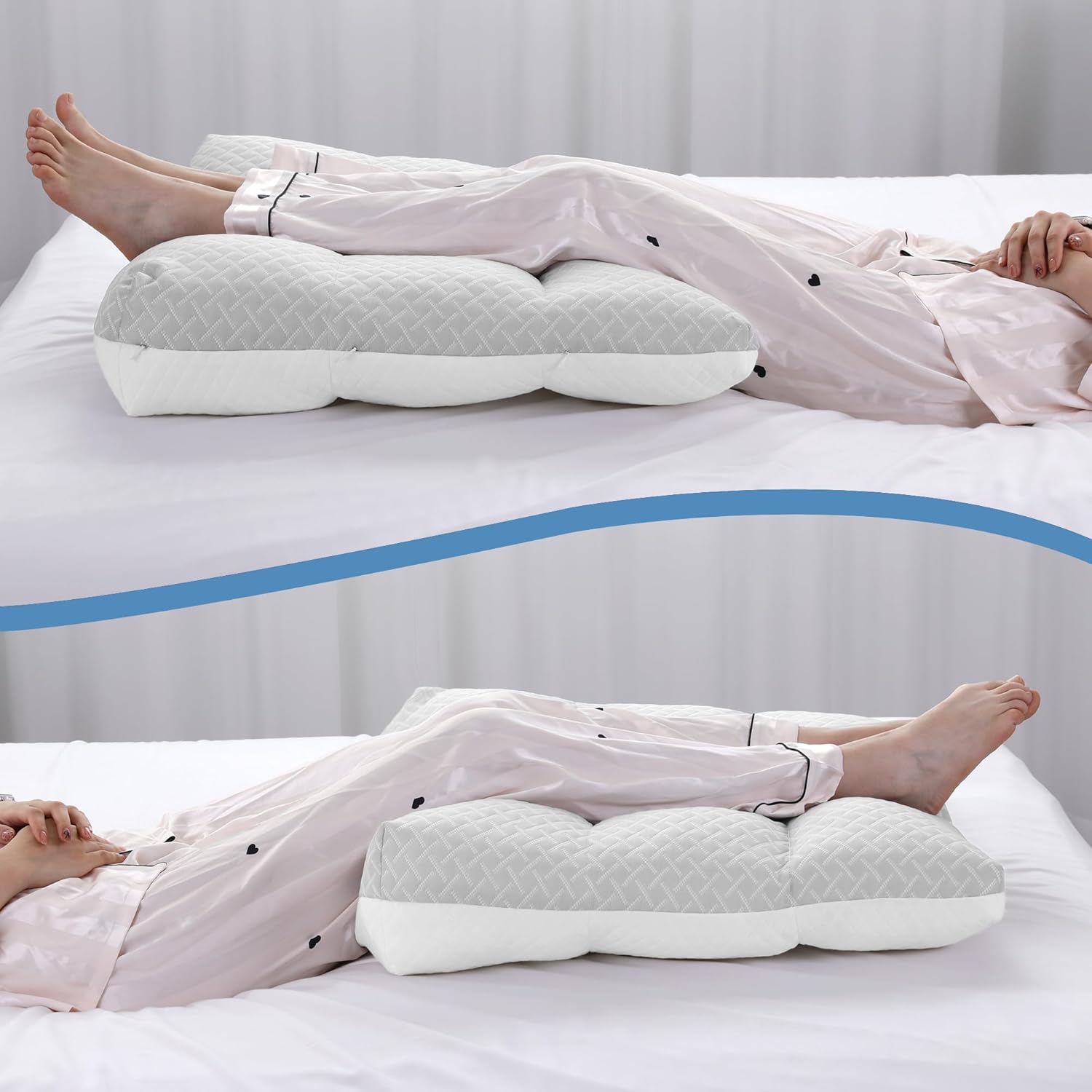 MABOZOO Adjustable Leg Elevation Pillow with Zippered Compartments